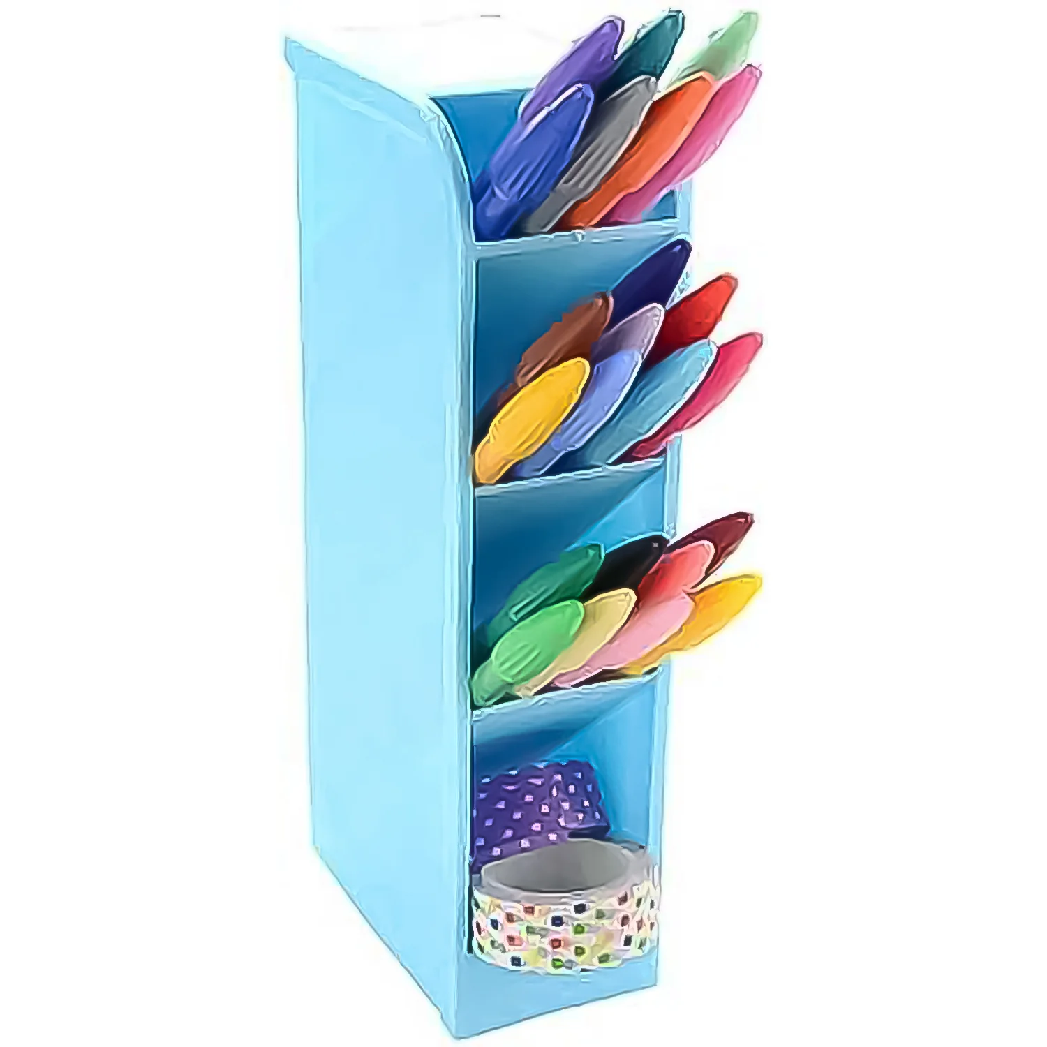 Desktop Pen Holder – 4 Comp. Stationery Organiser for Office | VoltDesk - Image 5