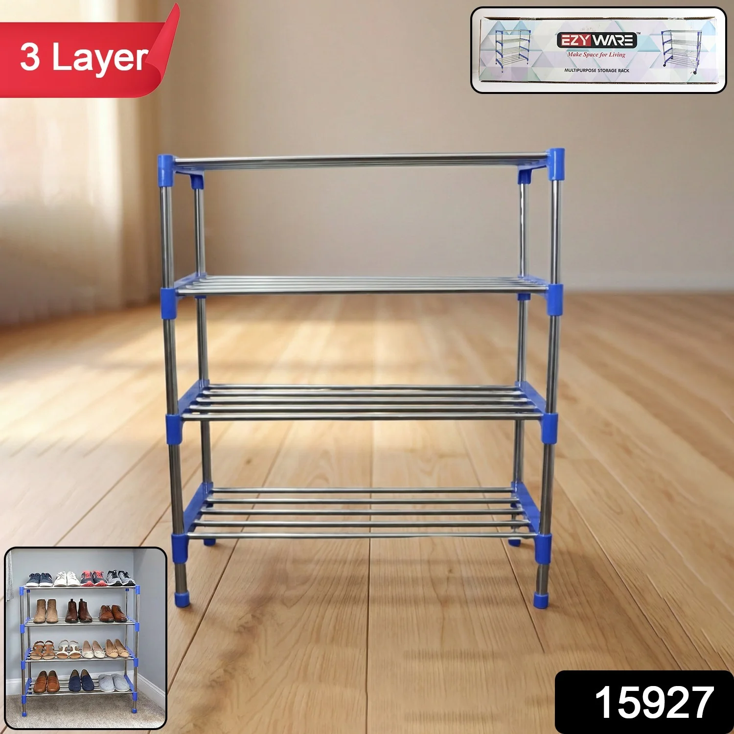 4-Layer Shoe Rack Organizer – Durable Stainless Steel Storage - Image 2