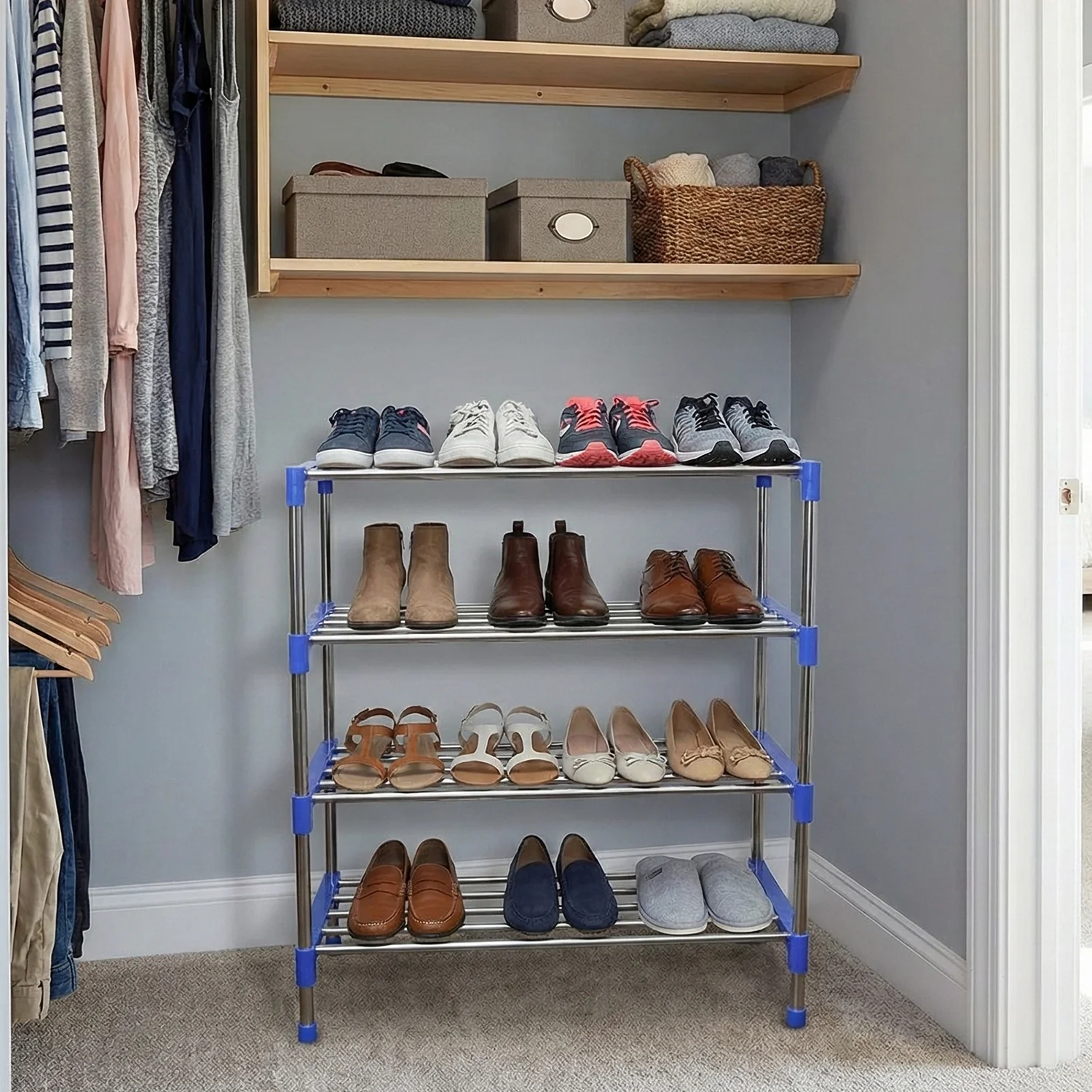 4-Layer Shoe Rack Organizer – Durable Stainless Steel Storage - Image 7
