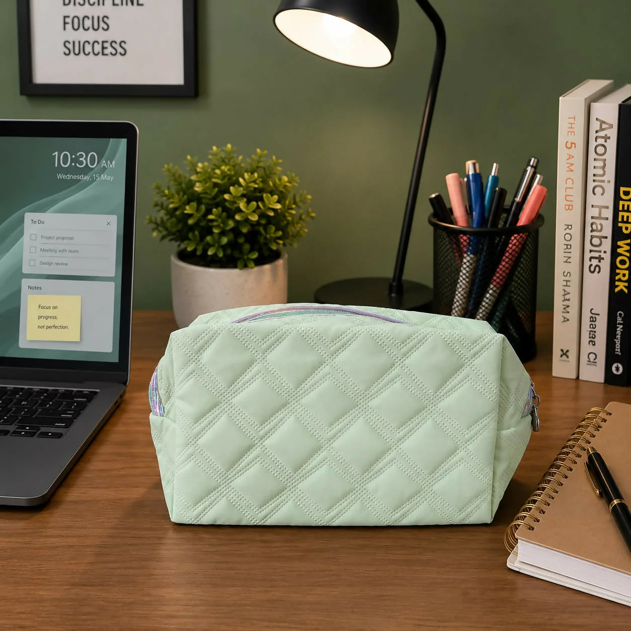 Multipurpose Makeup & Toiletry Organizer Pouch with Zipper (1 PC) - Image 2