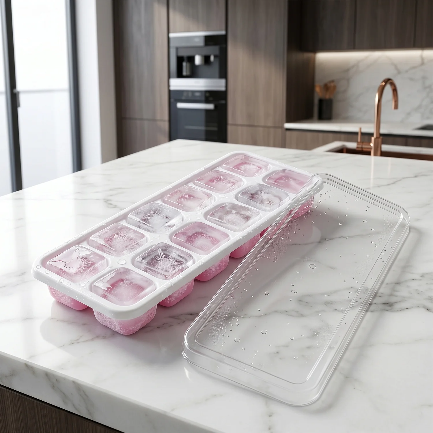 Plastic Ice Cube Tray – Durable with Lid for Easy Freezing - Image 8