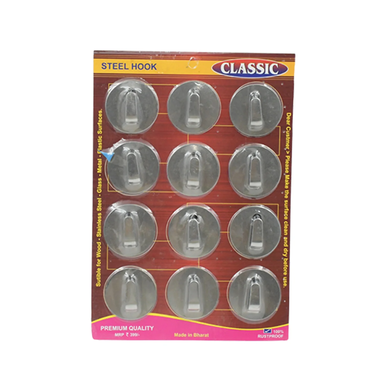 Self-Adhesive Wall Hooks – 12 Pcs Steel Multipurpose | Styleva - Image 4