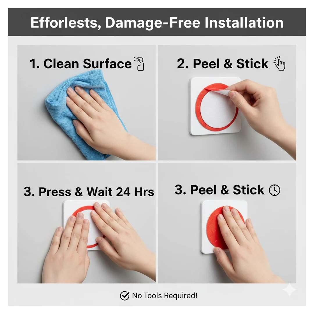 Self-Adhesive Strong Wall Hooks – Heavy Duty & Multipurpose - Image 5