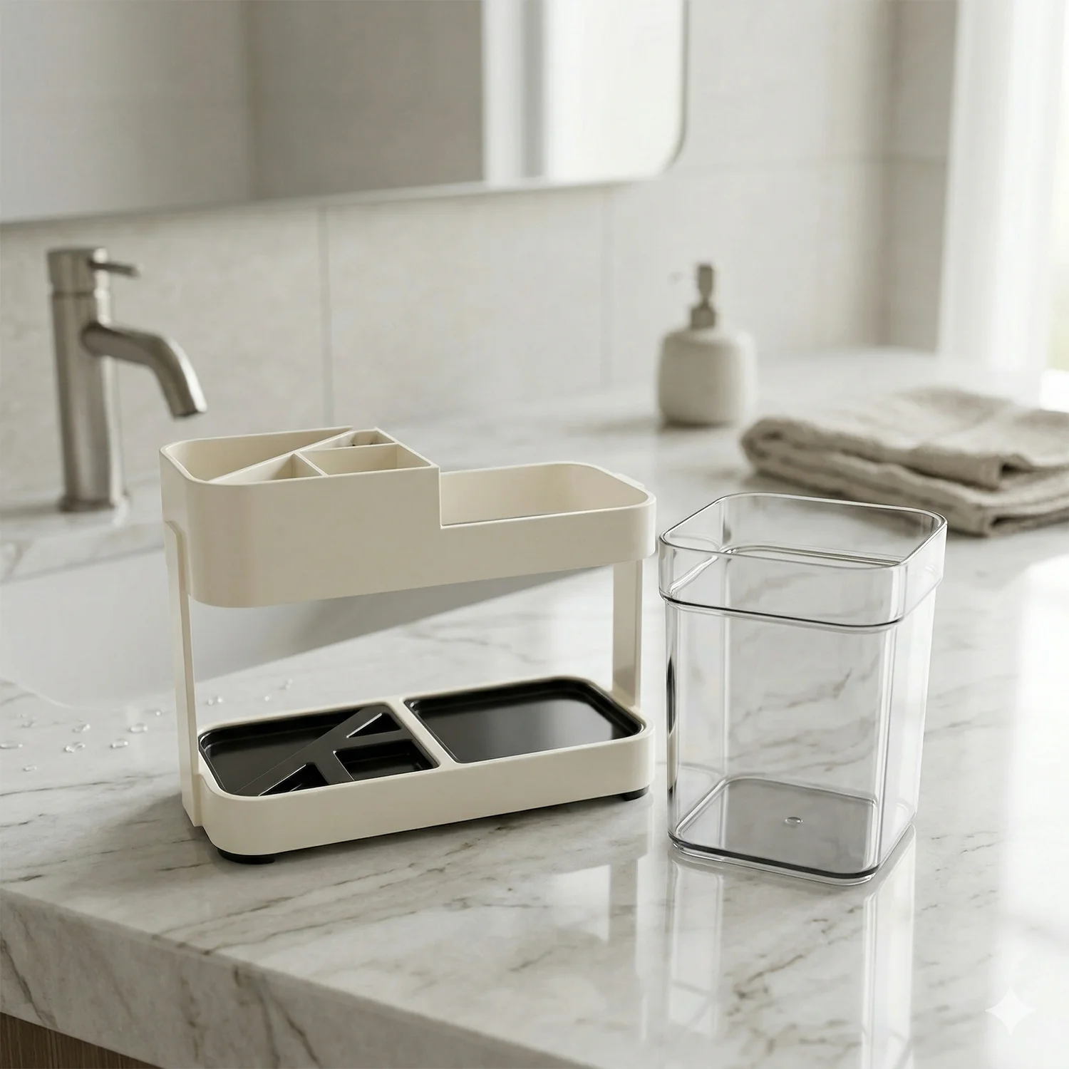 Multipurpose Toothbrush & Toothpaste Stand Holder – Space-Saving Organizer - Image 7