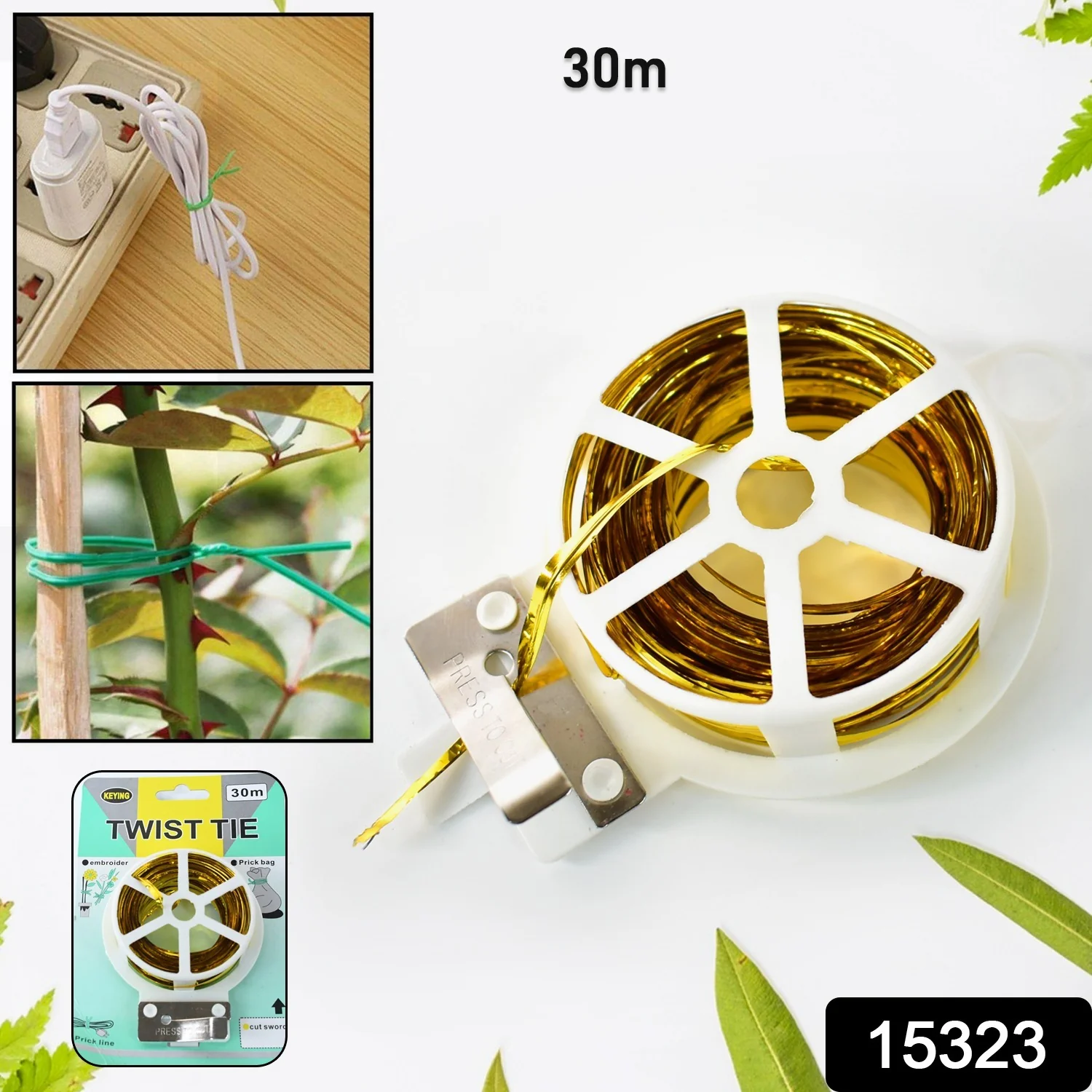 Multipurpose Twist Tie Roll – 30m Built-in Cutter for Garden & Home - Image 3