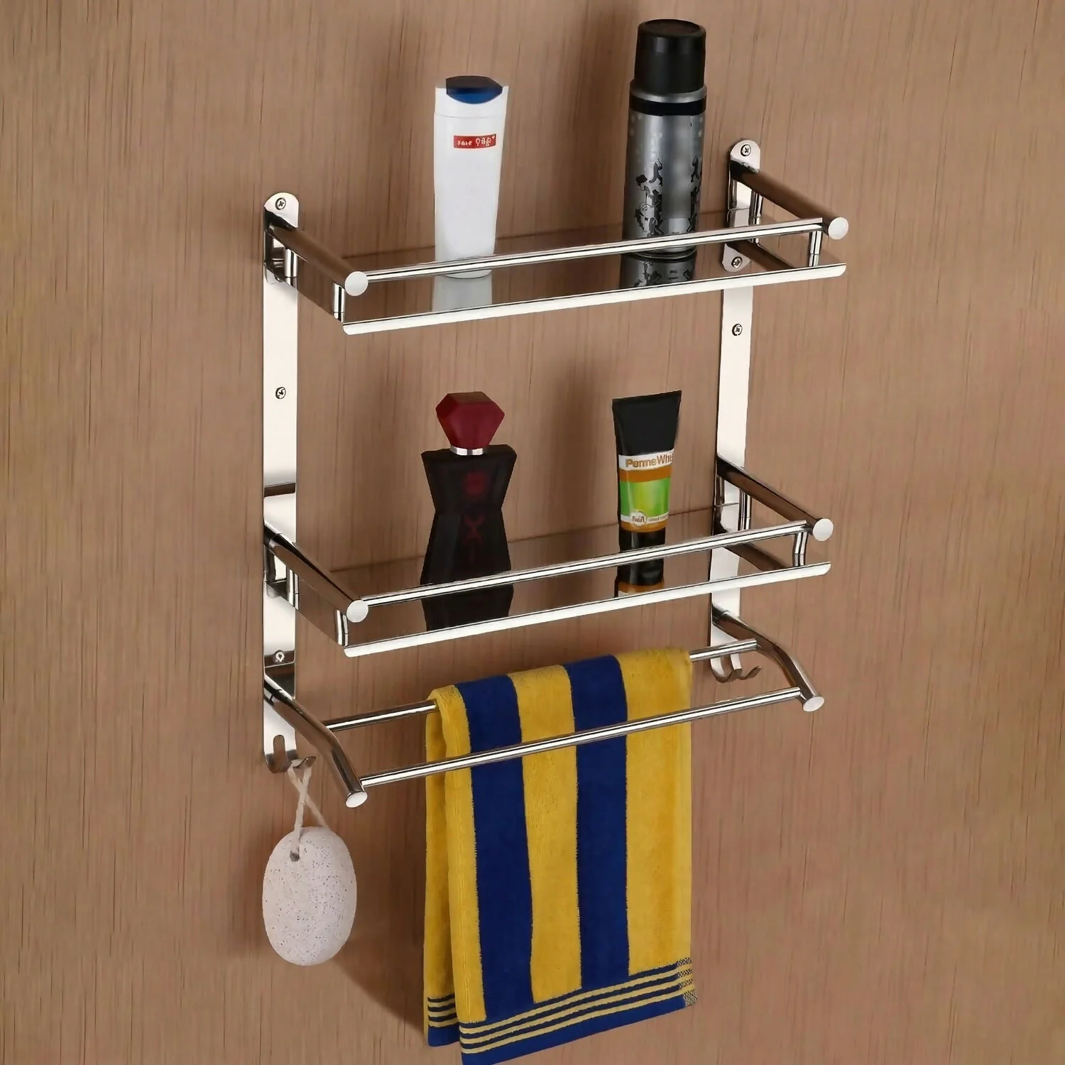 Multipurpose Bathroom Shelf – Rust-Resistant Steel, Easy Mounting