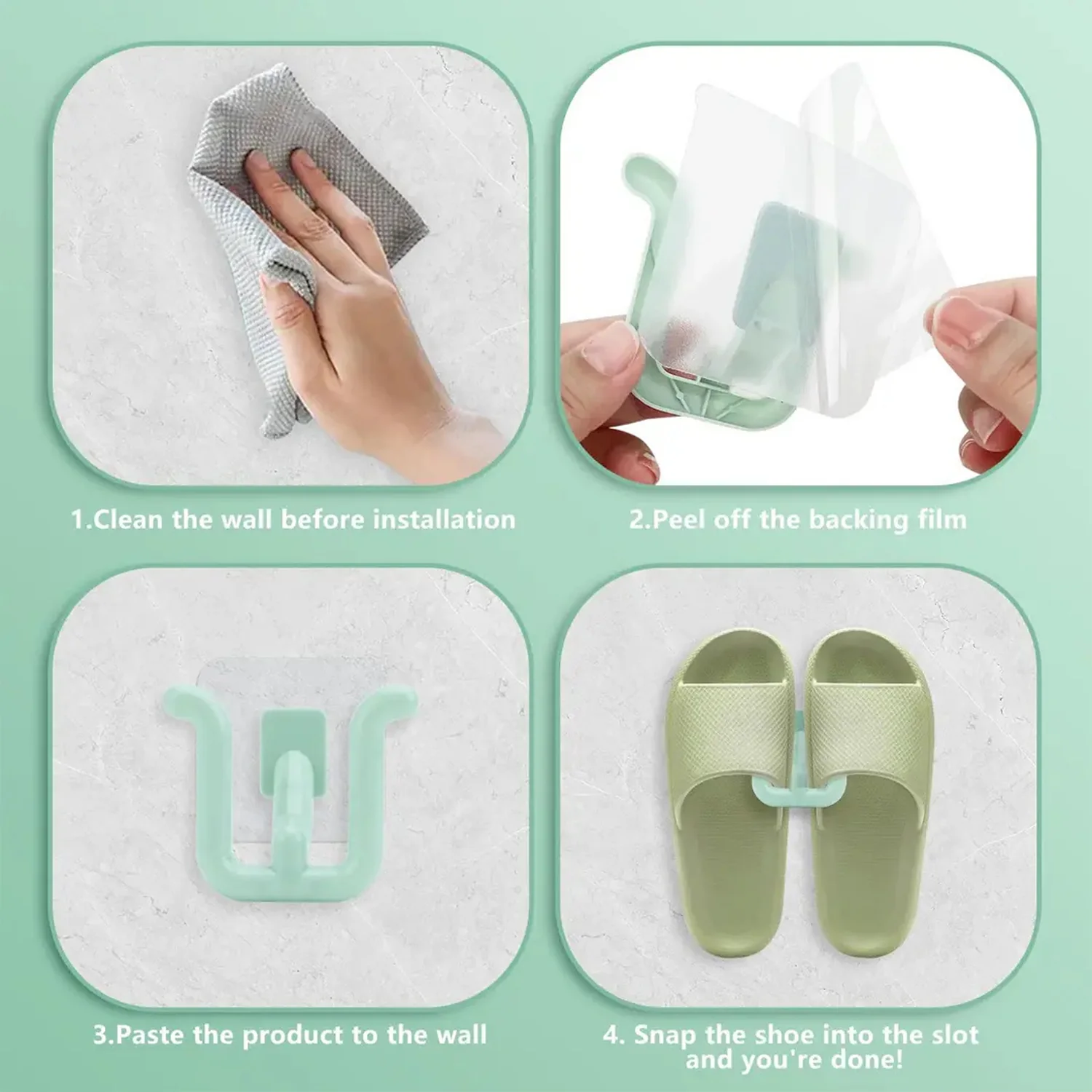 Wall-Mounted Slipper Holder – Space-Saving & Easy to Install - Image 5