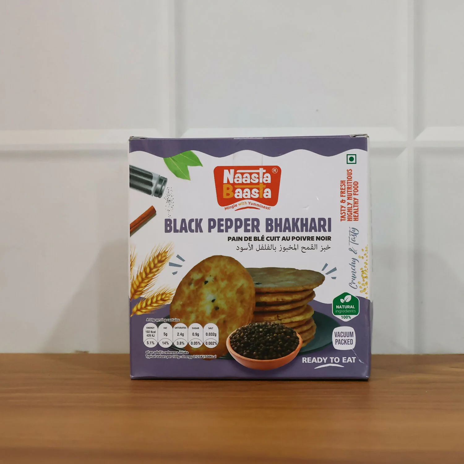 Naasta Baasta Black Pepper Bhakhari – Crispy & Spicy Millet Snack - Image 6