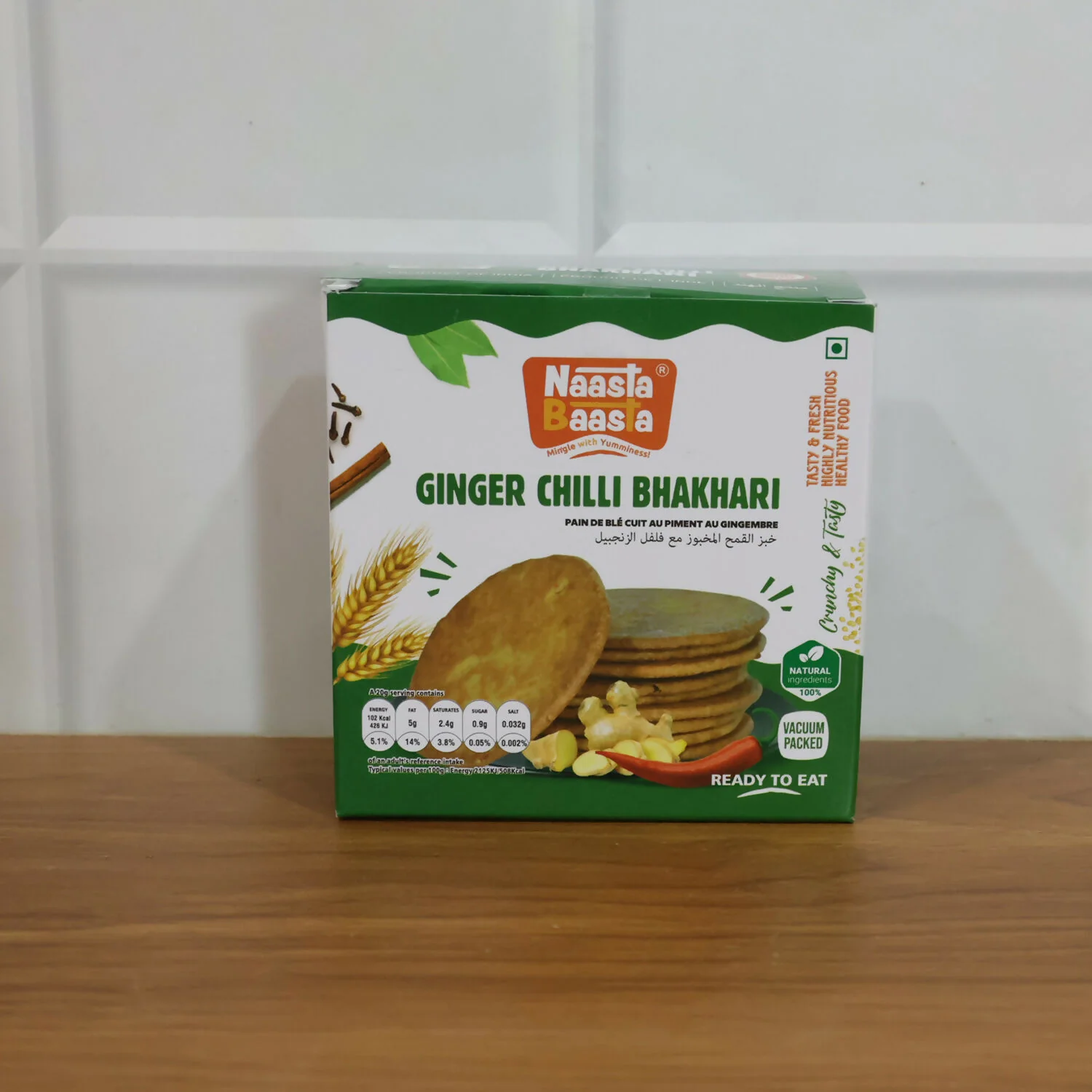Naasta Baasta Ginger Chilli Bhakhari – Spicy & Crispy Snack (200gm) - Image 6