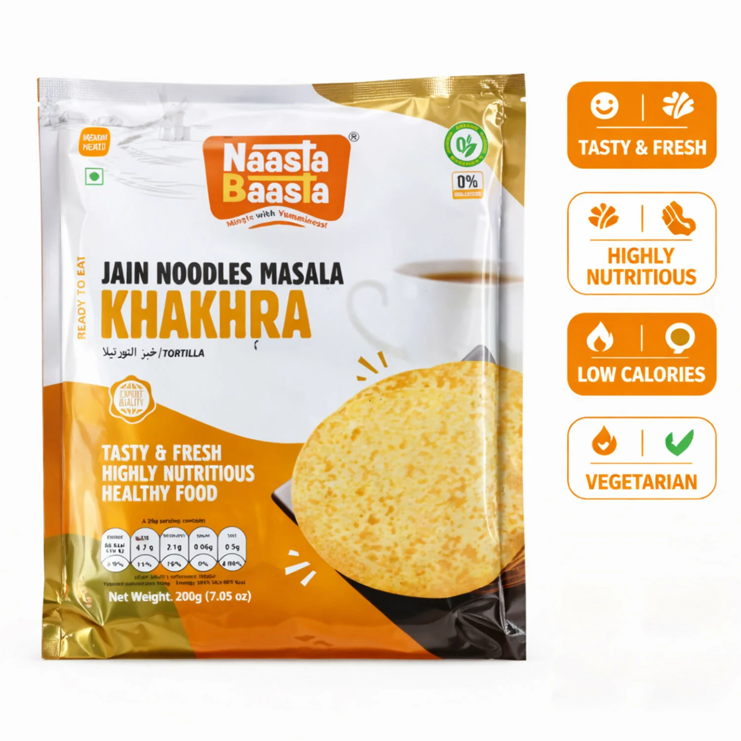 Naasta Baasta Jain Noodles Masala Khakhra – Crispy and Flavourful Snack - Image 2