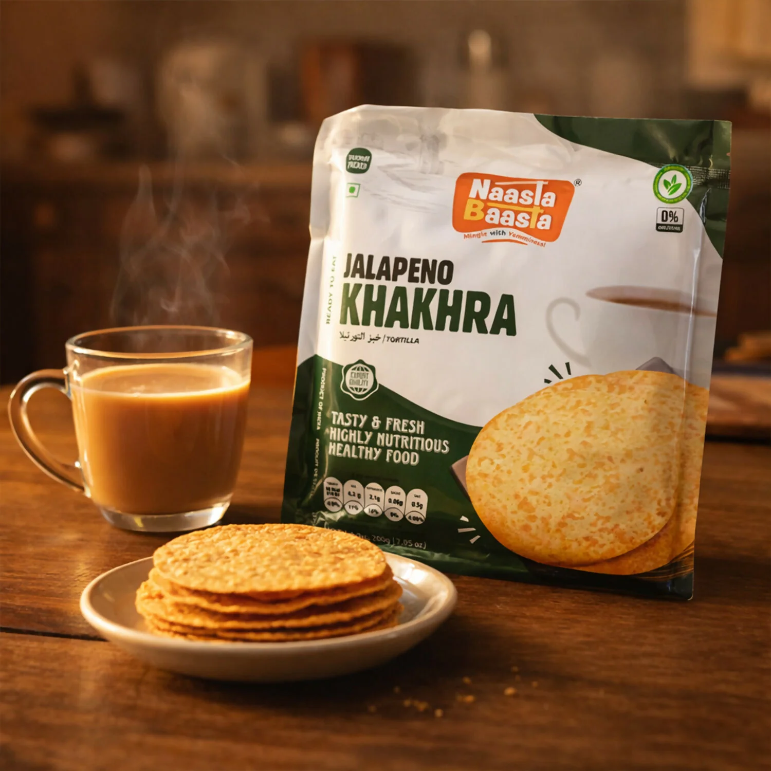 Jalapeno Khakhra – Crispy & Spicy Whole Wheat Snack 200g - Image 6