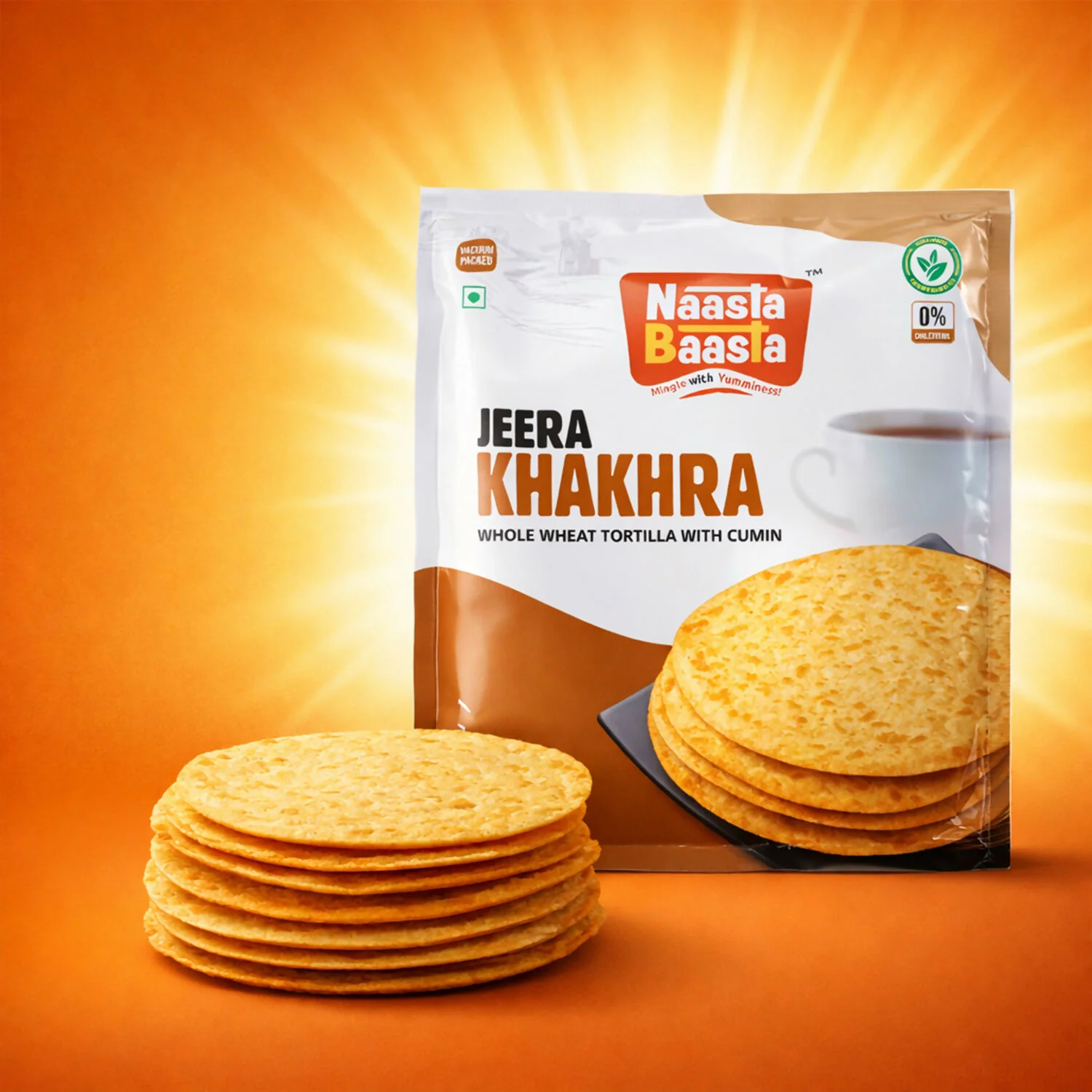 Jeera Khakhra – Whole Wheat Snack with Cumin for Healthy Bites - Image 2