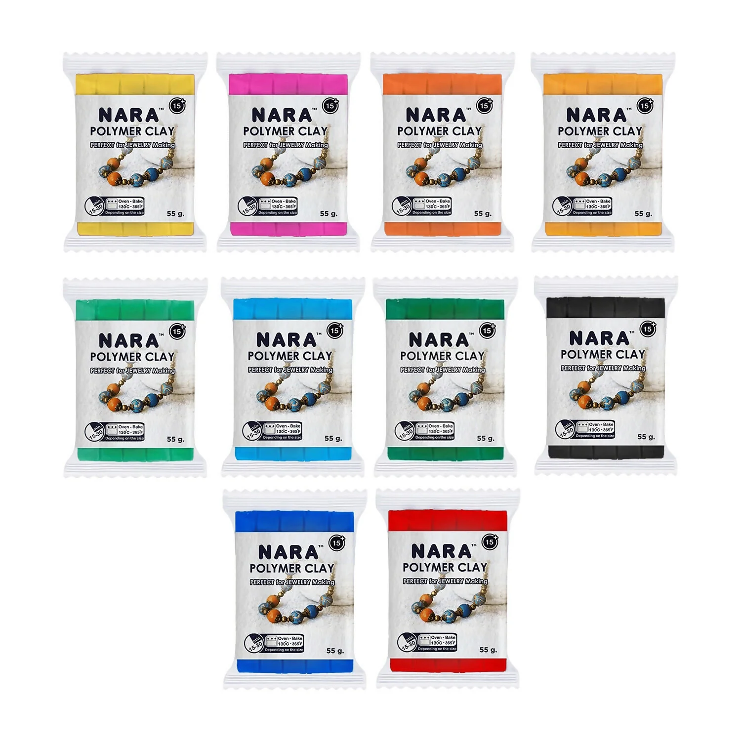 Polymer Clay Kit – 40 Vibrant Colors for DIY Crafts & Jewelry - Image 6