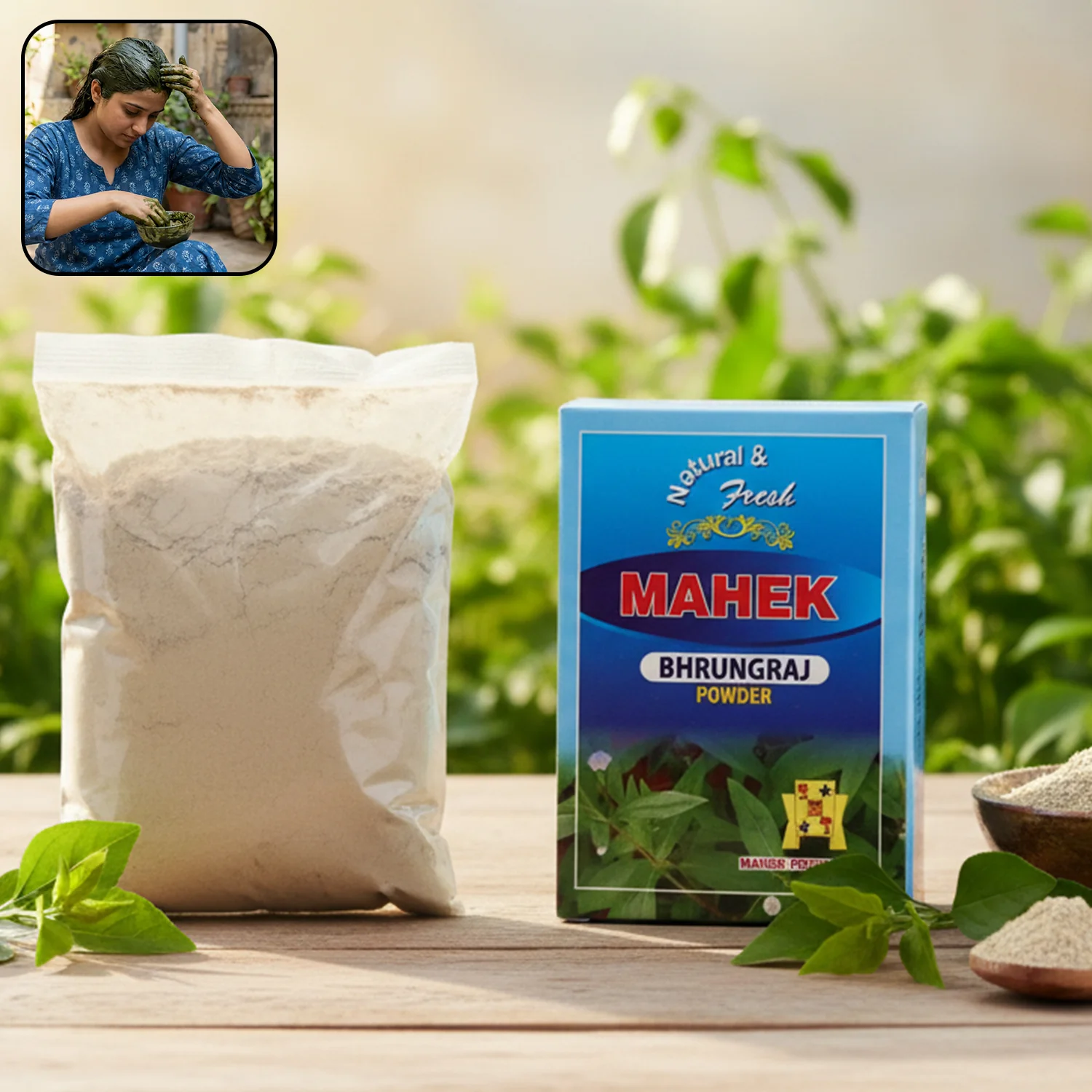 Bhringraj Powder – Natural Herbal Hair Care Powder 80 gm - Image 3