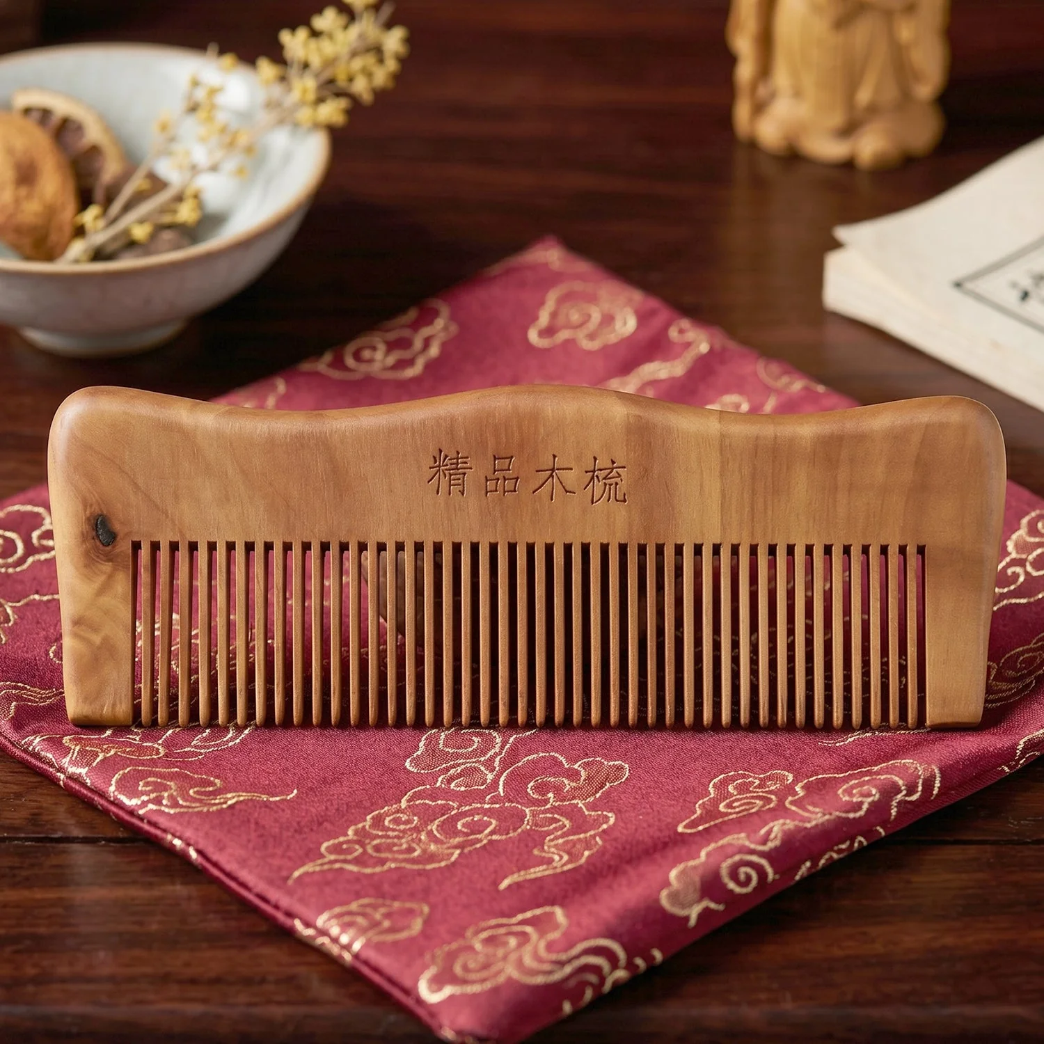 Natural Wooden Hair Comb – Anti Static for Silky, Tangle-Free Hair - Image 4