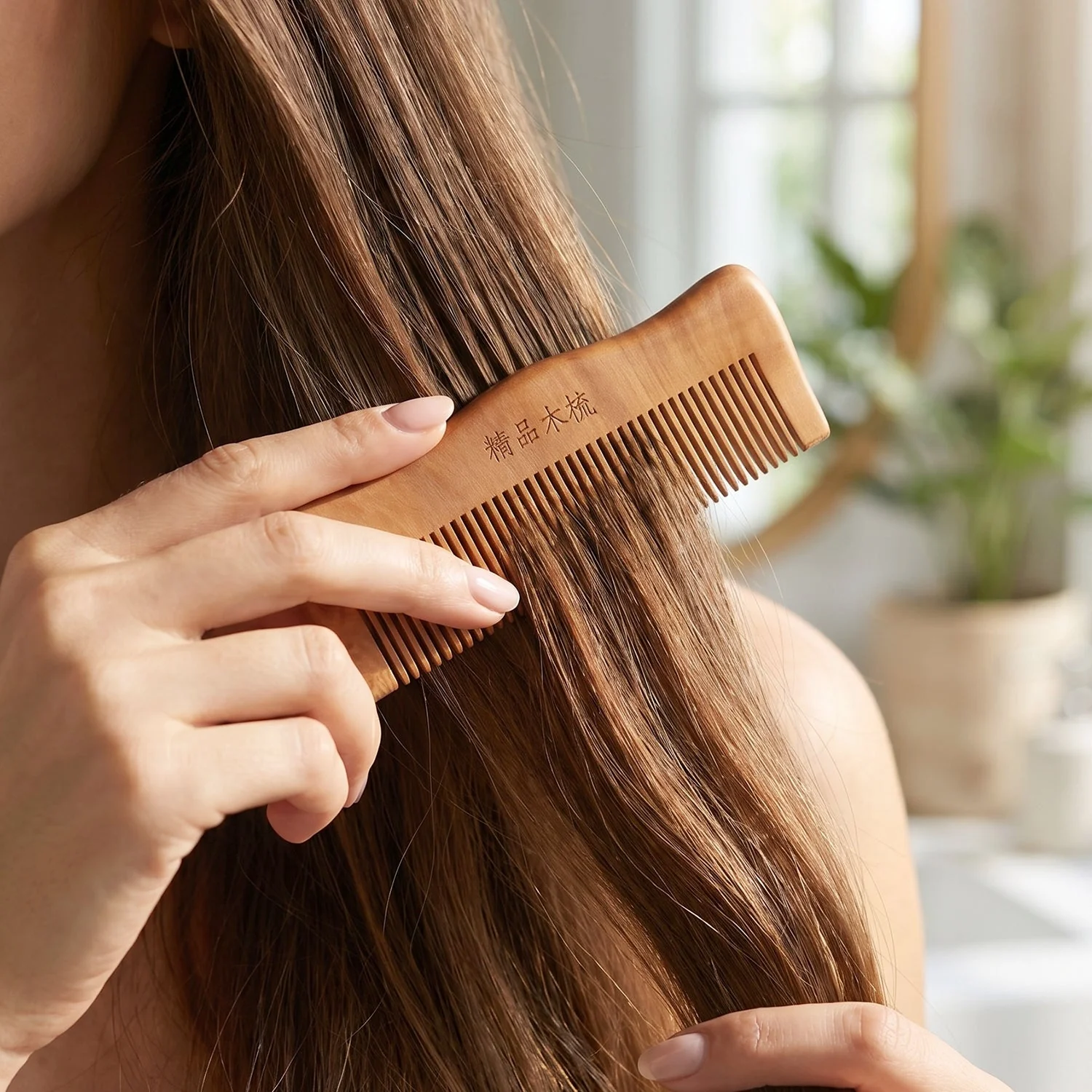 Natural Wooden Hair Comb – Anti Static for Silky, Tangle-Free Hair - Image 7
