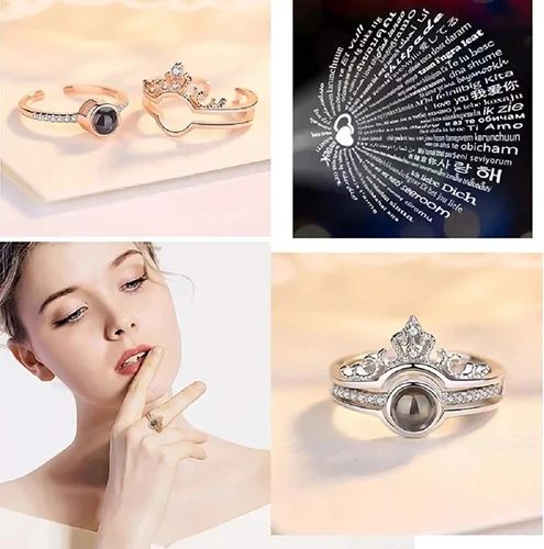 100 Languages I Love You Projection Couple Rings – Romantic Jewelry Gift - Image 7