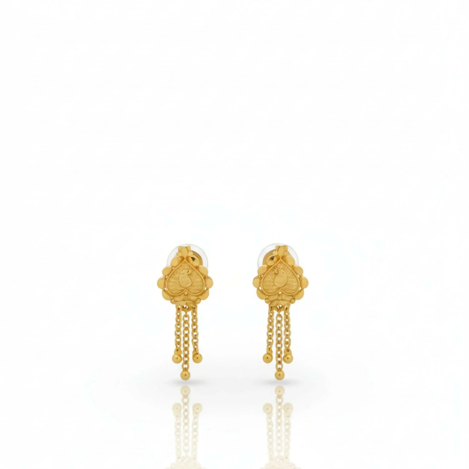 Golden Jhumka Earrings – Elegant Traditional Jewelry for Women - Image 4