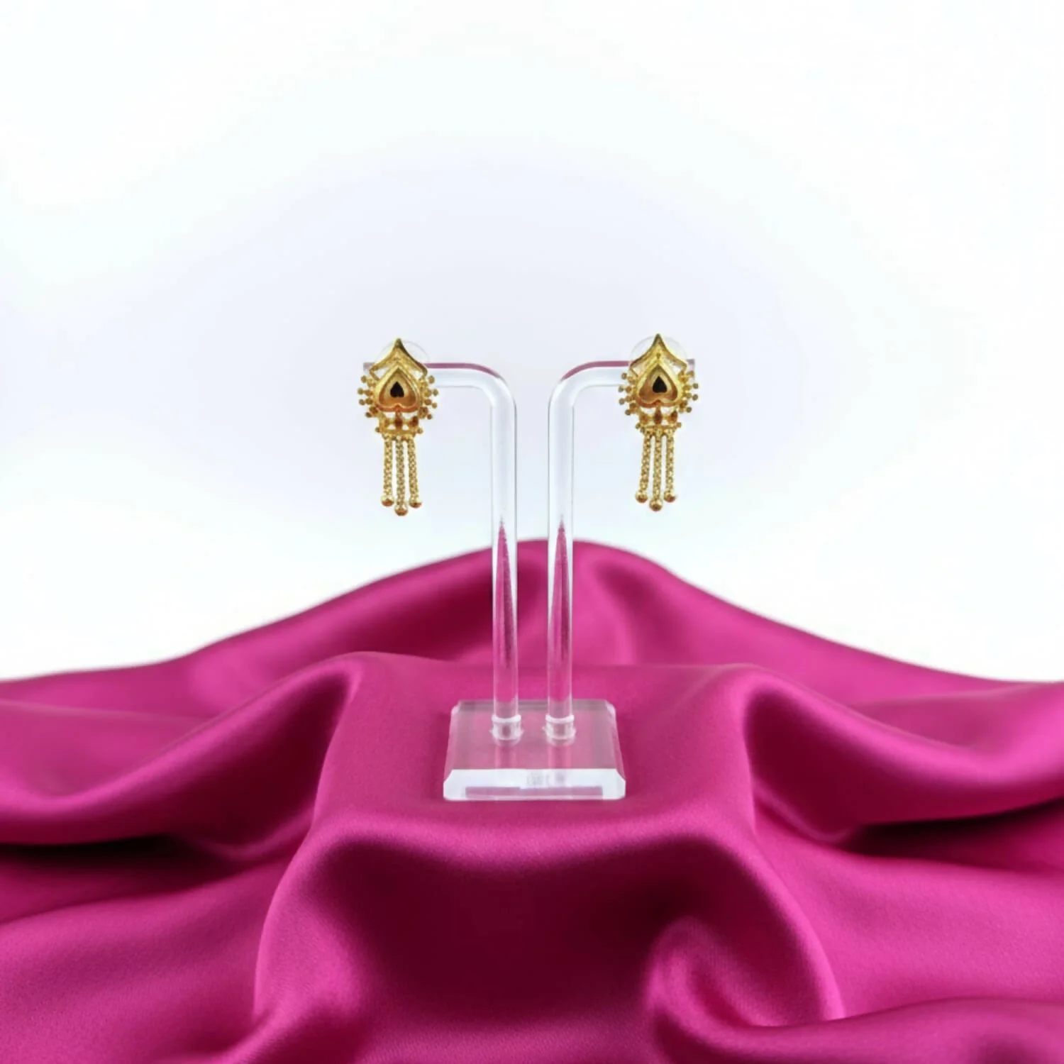 Gold-Plated Jhumka Earrings – Traditional Elegant Ethnic Jewelry - Image 4