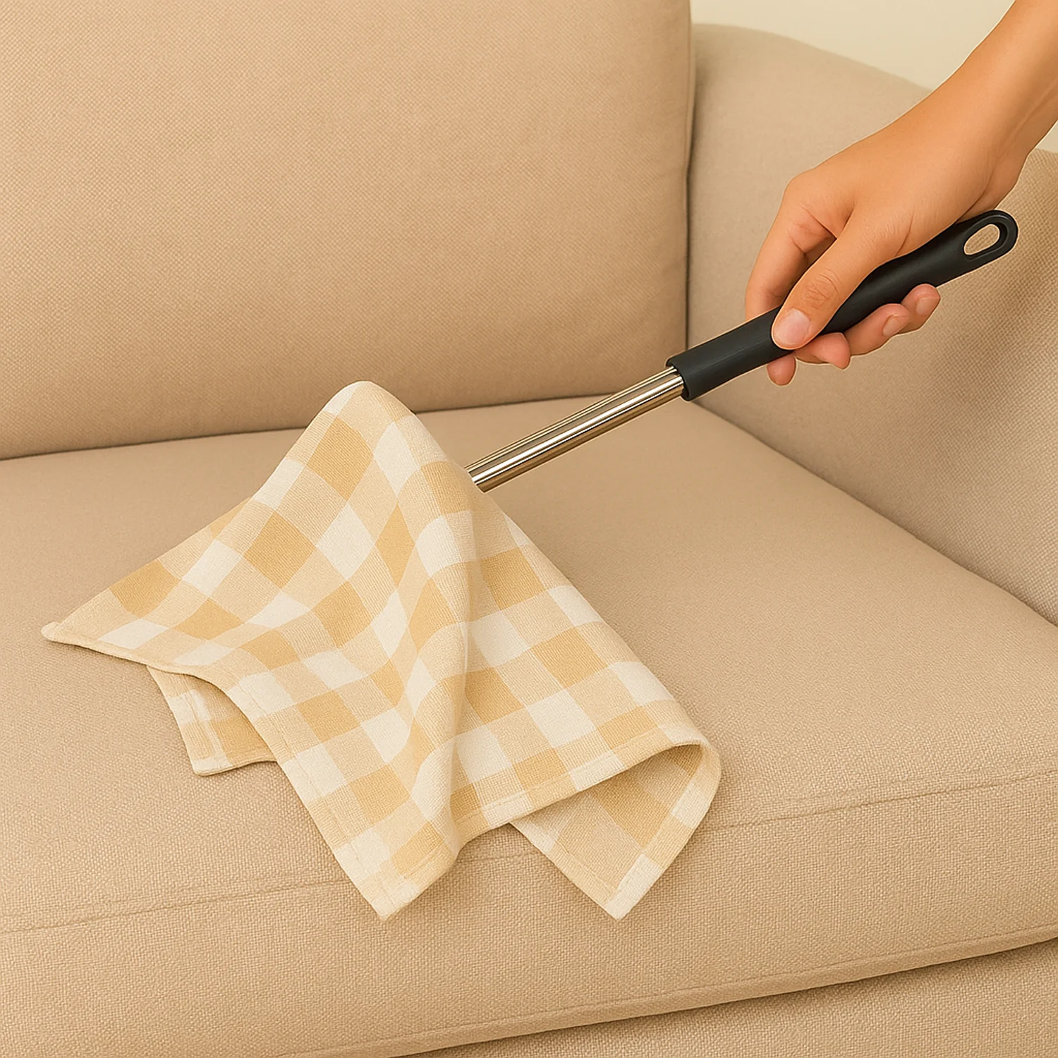 Dusting Cloth with Handle – Soft Cotton, Durable Cleaning Tool - Image 6