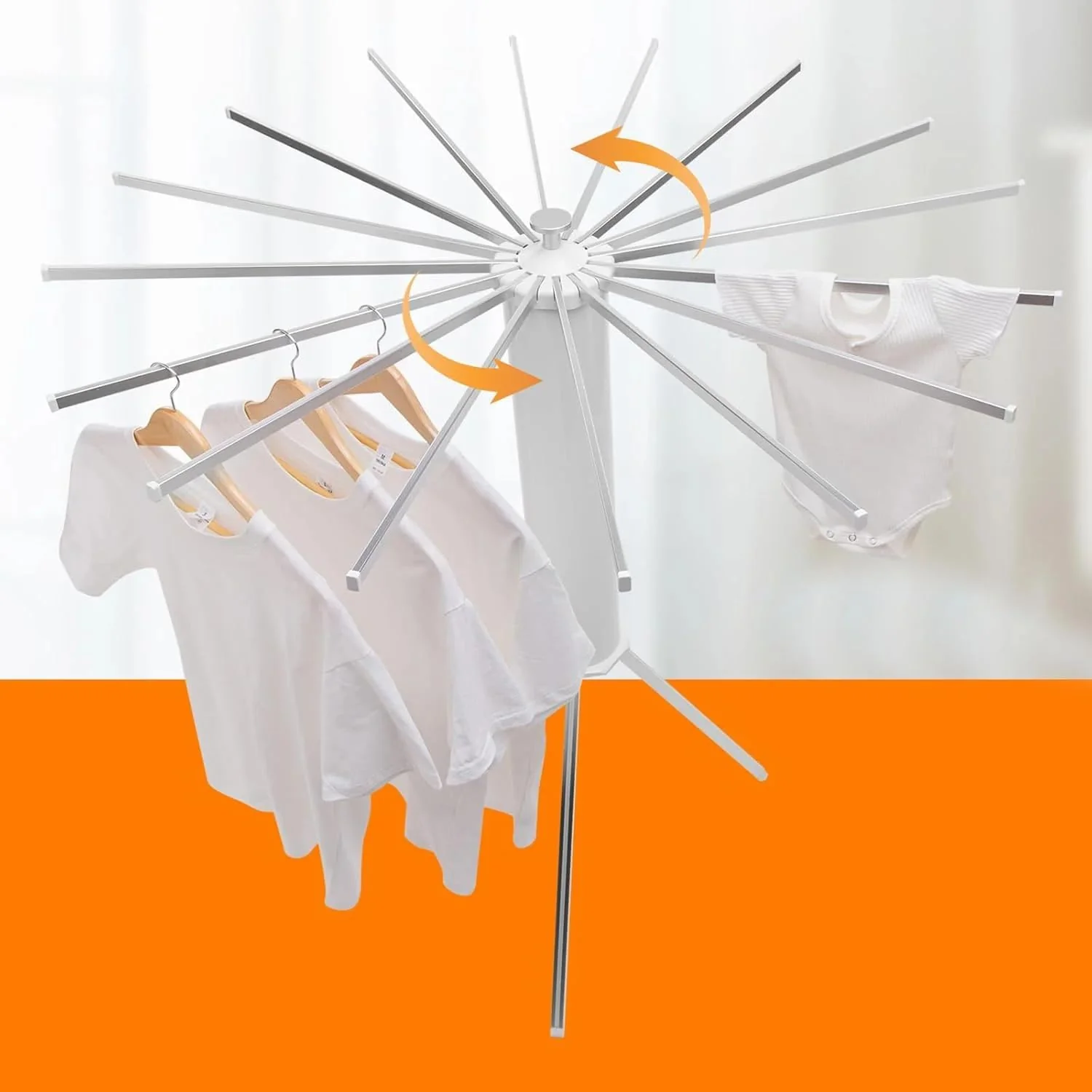 Octopus Rotating Clothes Drying Rack Foldable Space Saving Stand - Image 8