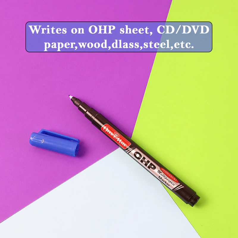 Blue Marker Pen Set – Permanent Multi-Surface 10 Pieces - Image 2