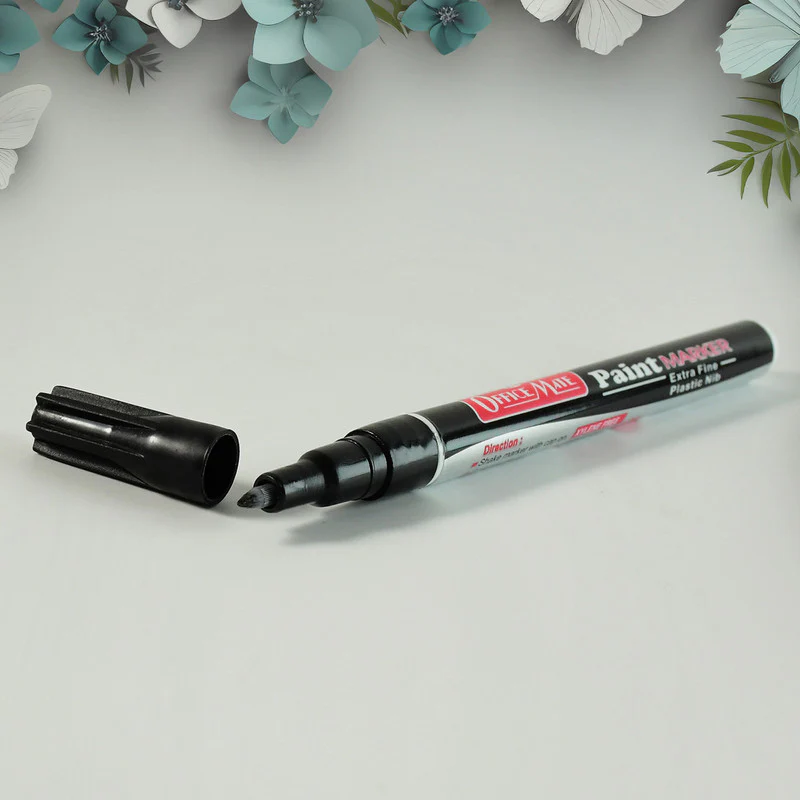 Black Paint Marker – Extra Fine Permanent Ink, Water-Resistant - Image 4