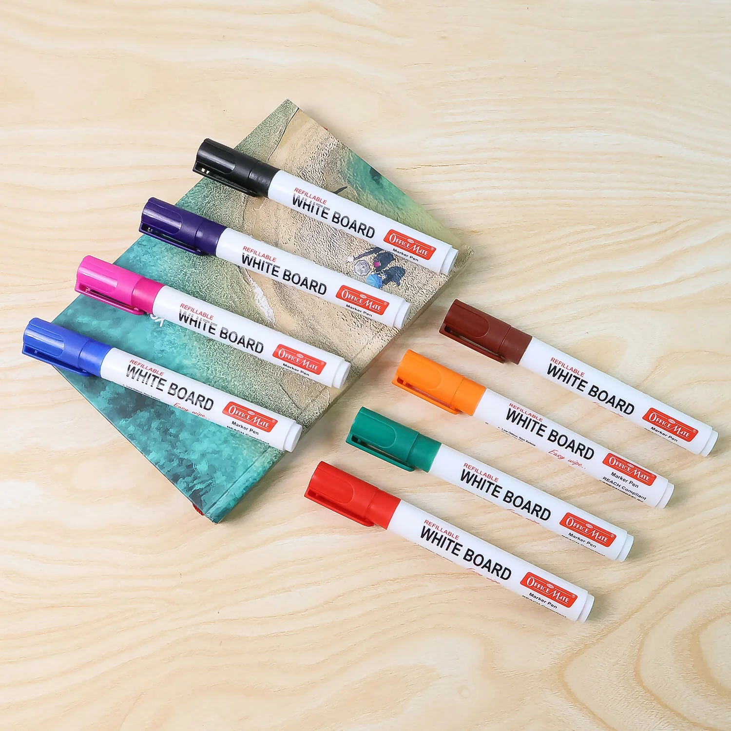 Whiteboard Marker Set – 8 Vibrant Refillable Colours - Image 2