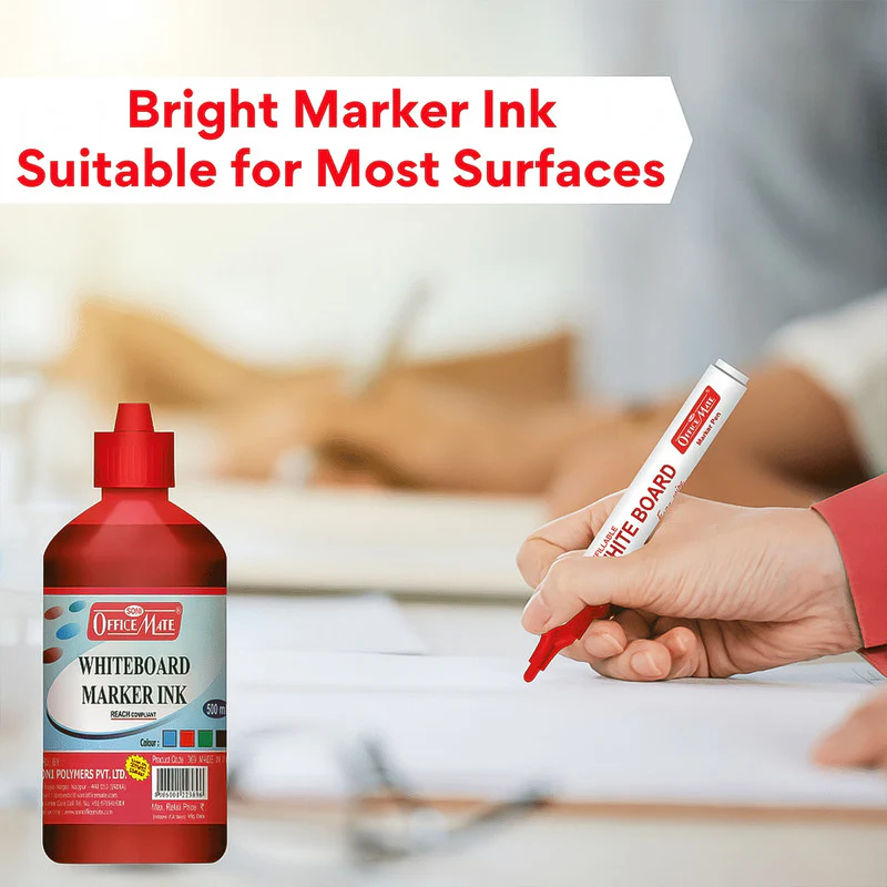 Red Whiteboard Marker Ink Refill – Vibrant 500 ml Bottle