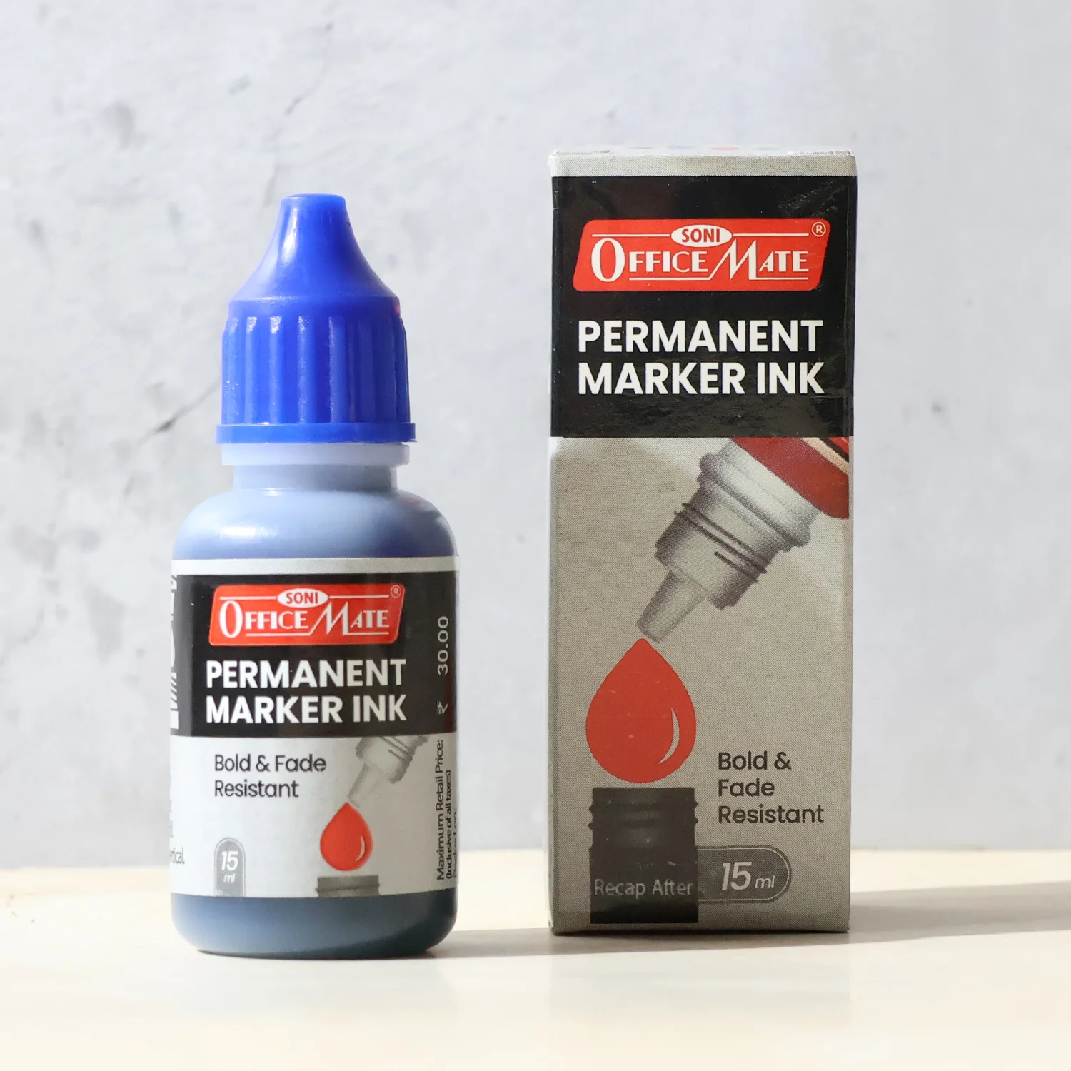 Blue Permanent Marker Ink Refill – Bold & Fade-Resistant 15 ml - Image 3