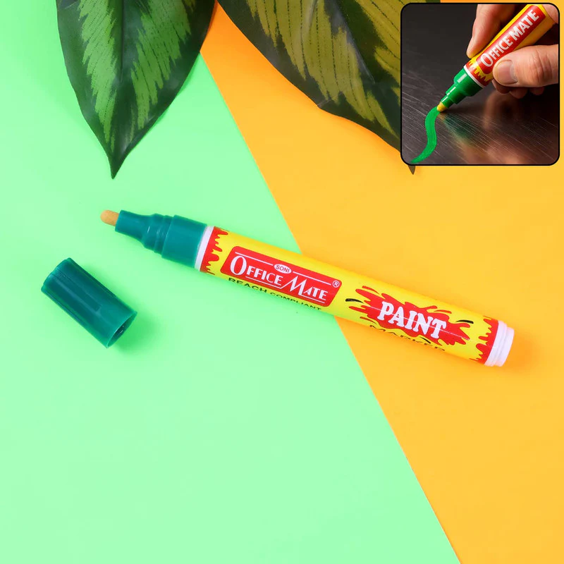 Green Paint Marker Pen – Quick-Dry Waterproof Multi-Surface Ink - Image 2