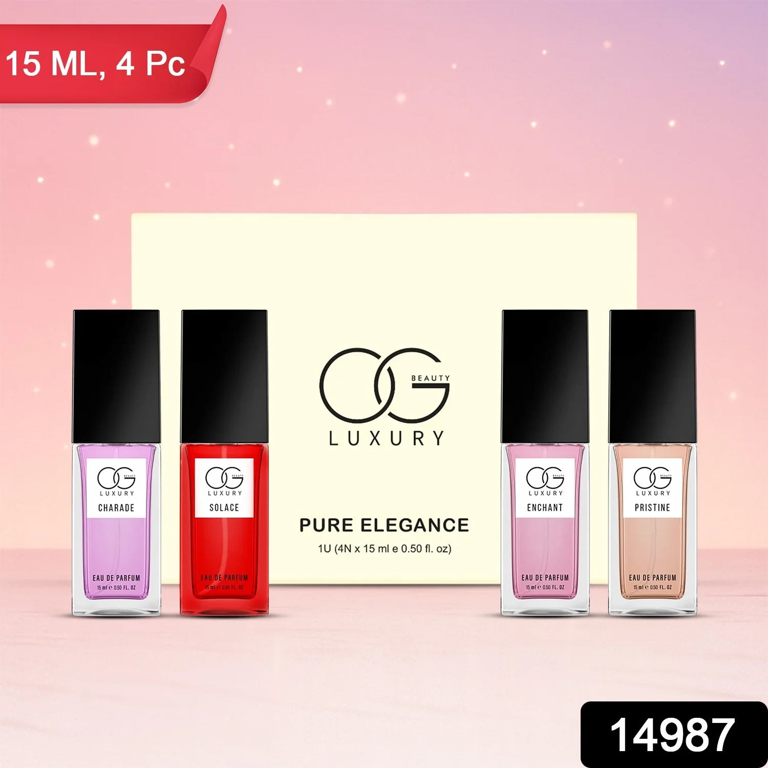 Pure Elegance Eau De Parfum Gift Set – 4 Premium Unisex Scents - Image 2