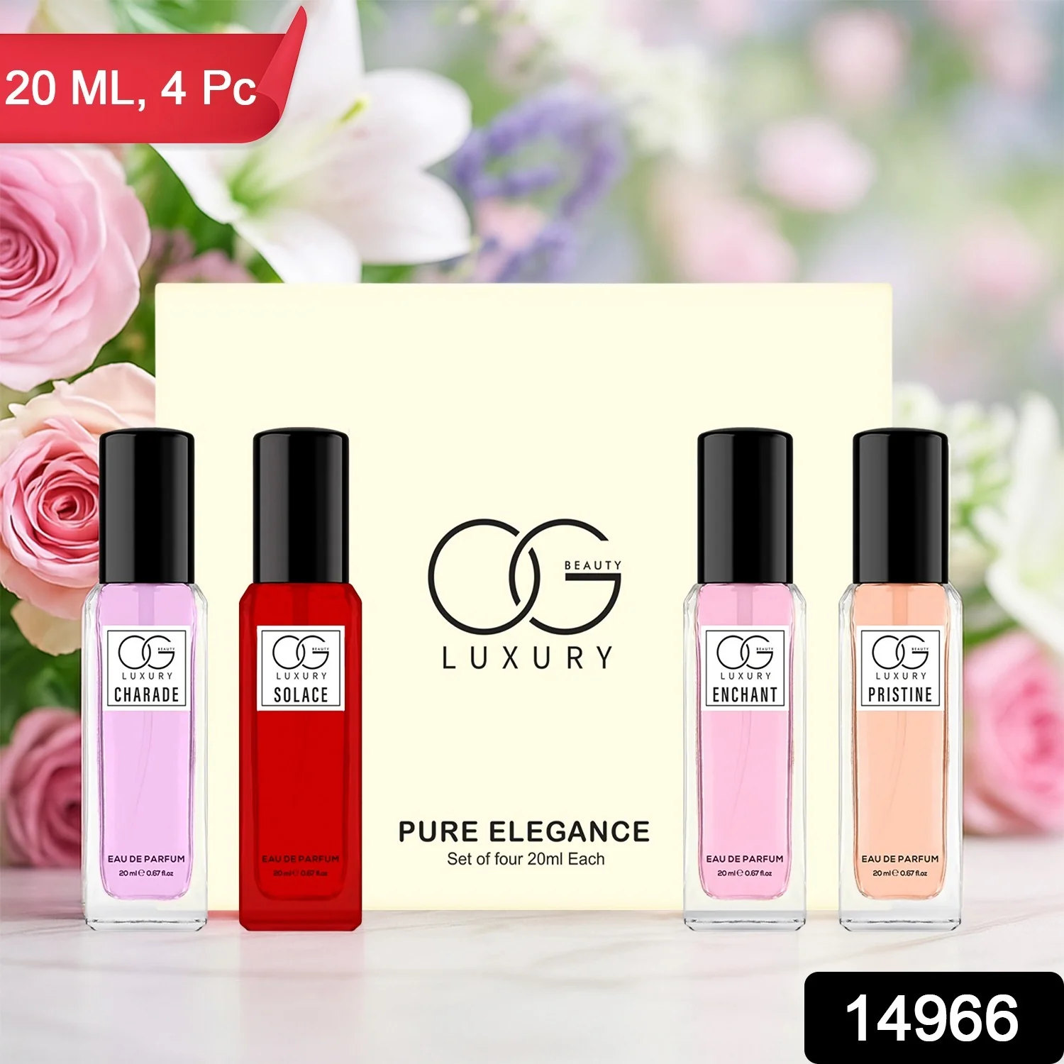 Pure Elegance Eau De Parfum Gift Set – 4x20ml Unisex Fragrances - Image 2