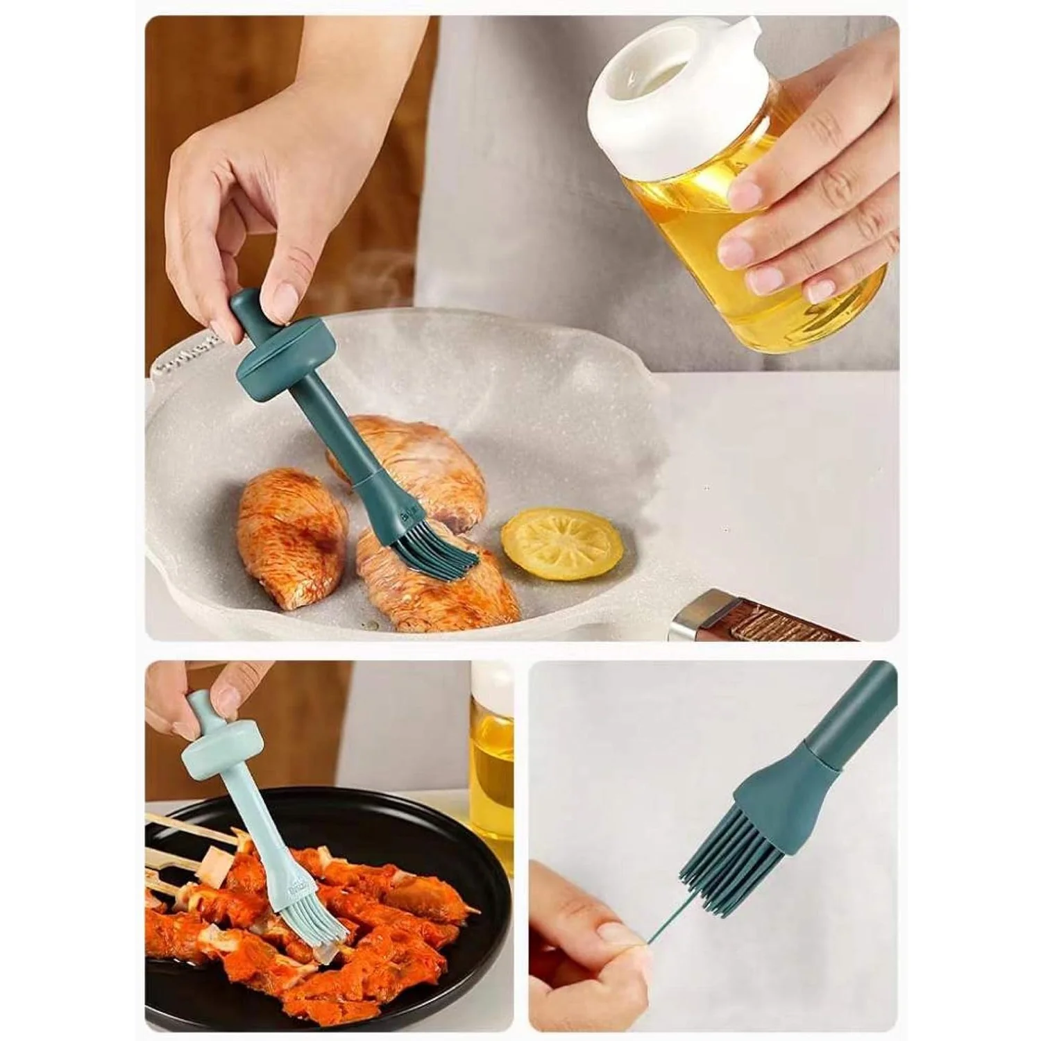 Glass Oil Dispenser with Brush – Borosilicate Kitchen Bottle | Own Hydrate - Image 9