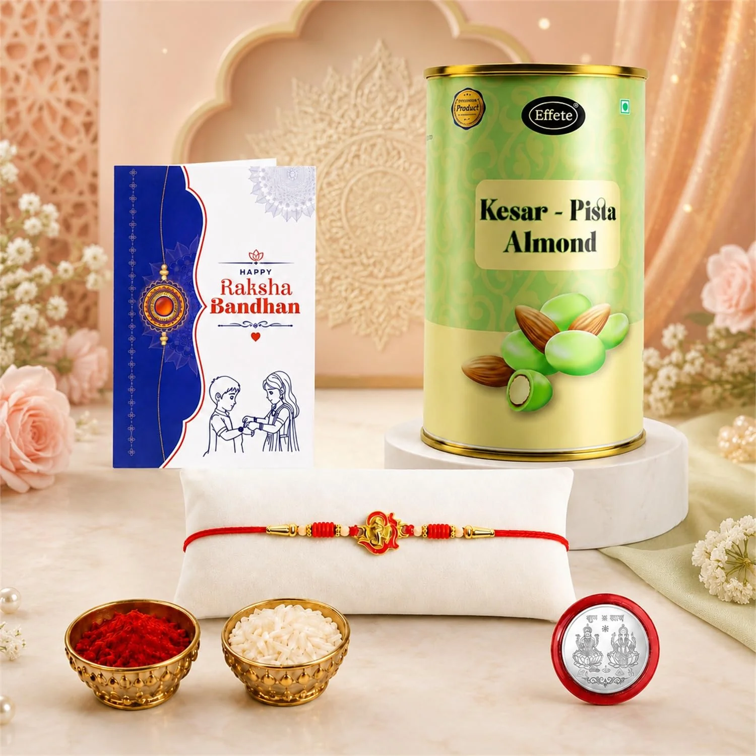 Om Ganesha Multicolor Rakhi – Festive Choco Gift Combo for Brother | Raksha Bandhan