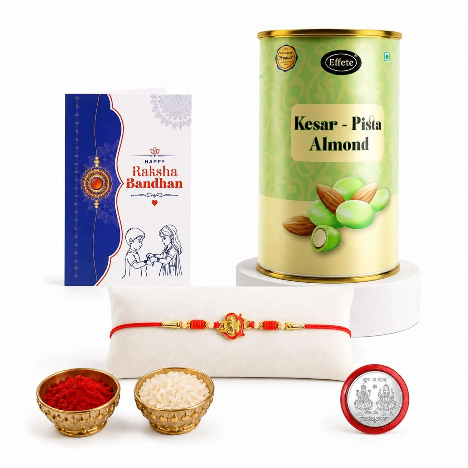 Om Ganesha Multicolor Rakhi – Festive Choco Gift Combo for Brother | Raksha Bandhan - Image 3