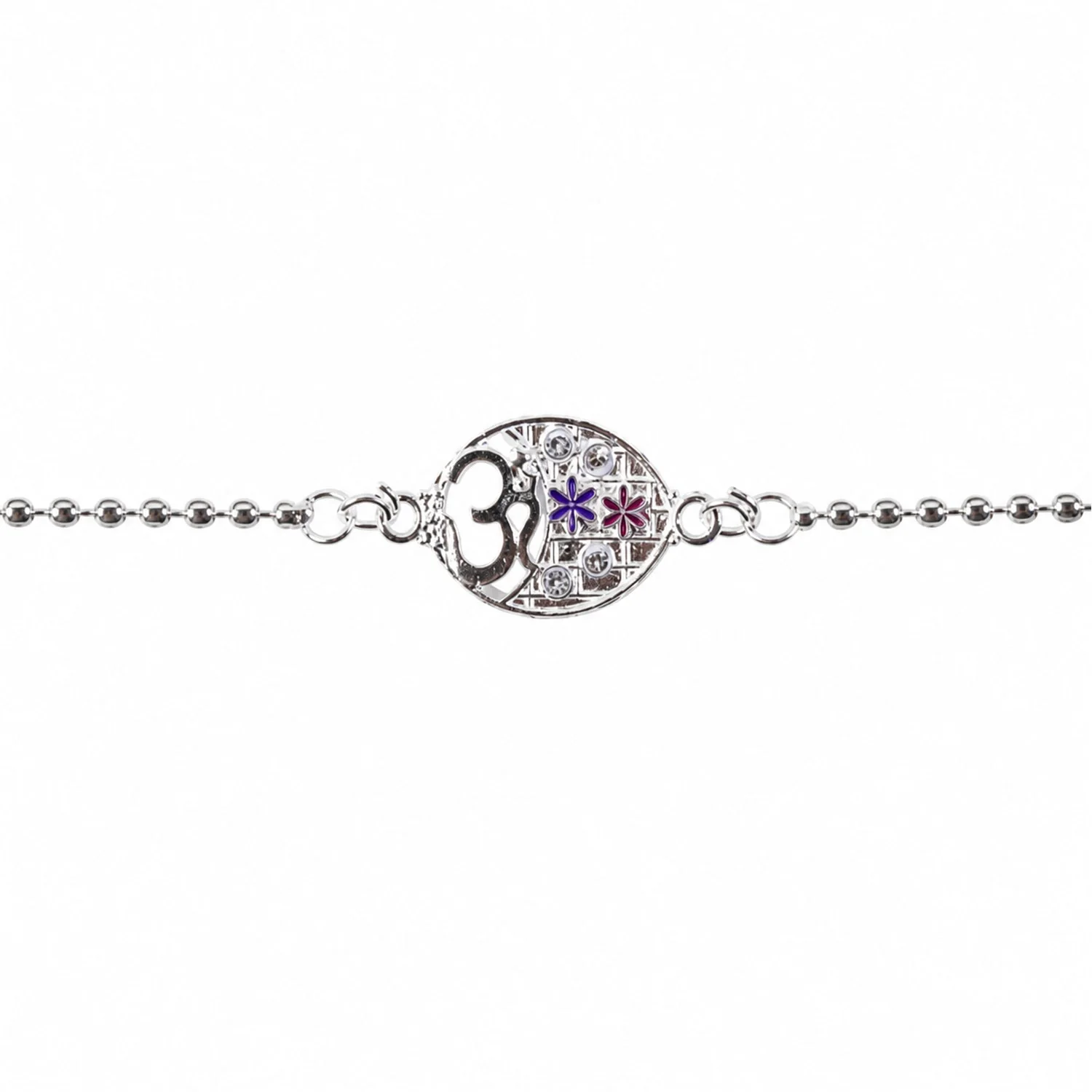 Om Symbol Rakhi – Elegant Floral Design for Brothers and Sisters - Image 5