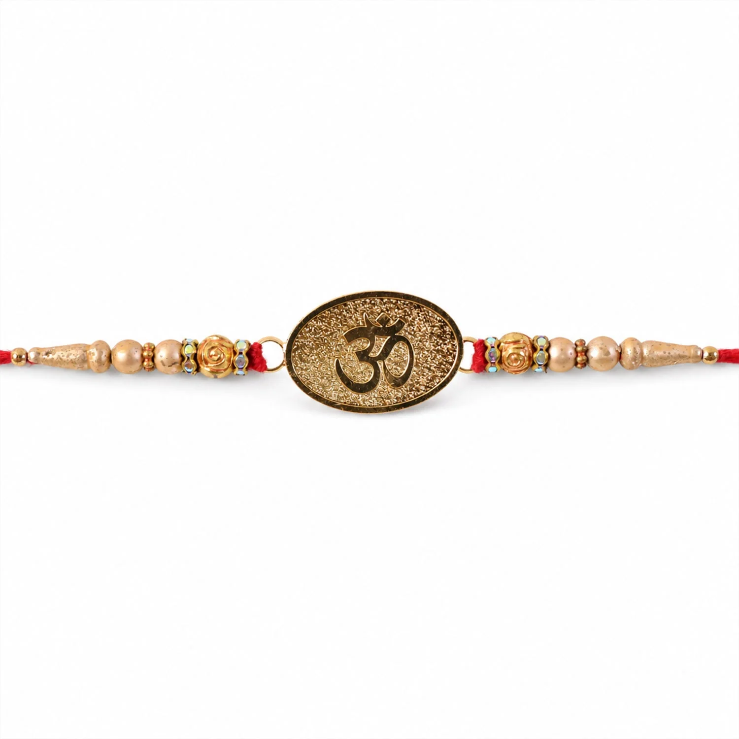 Om Symbol Wooden Beaded Designer Premium Traditional Rakhi for Brother - Image 5