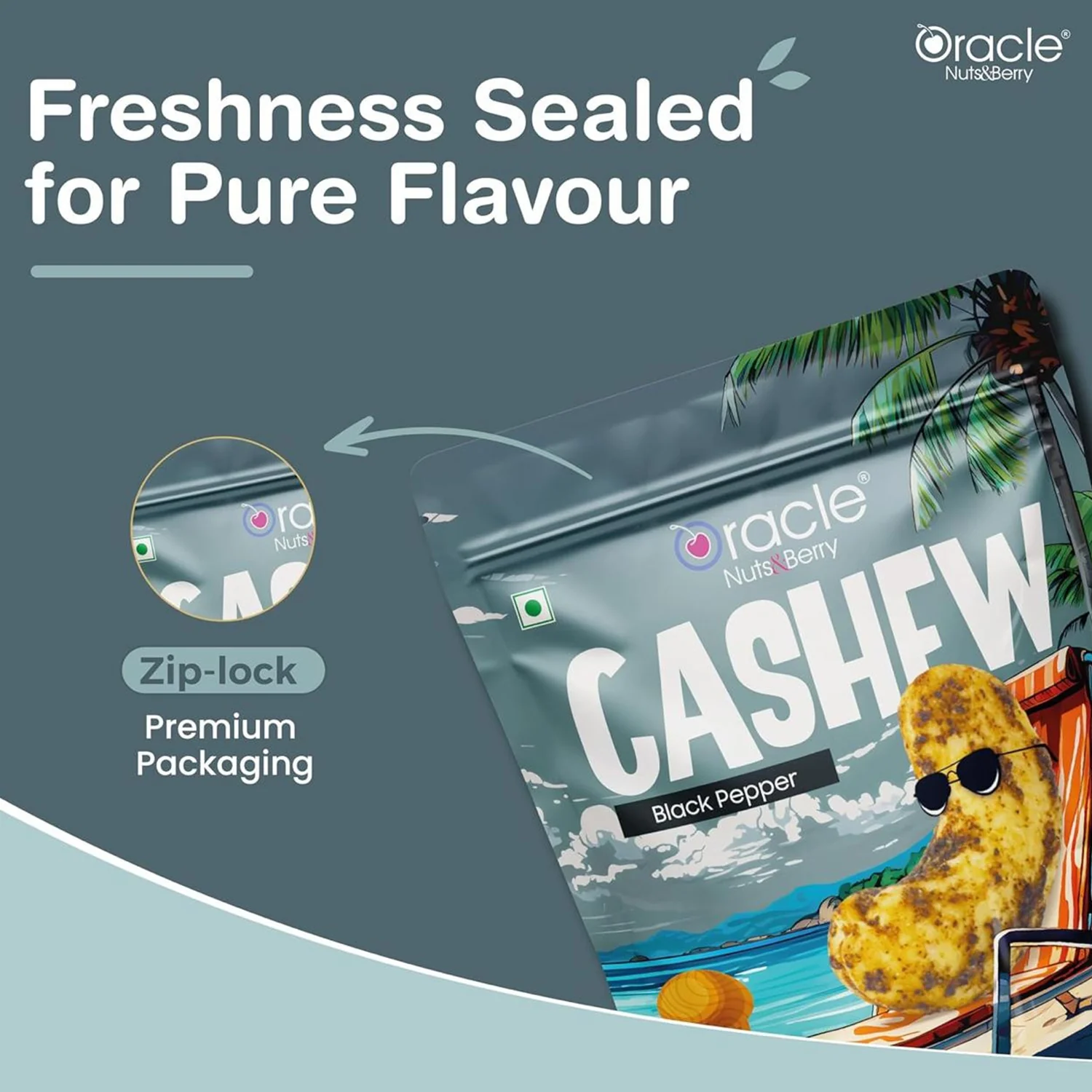 Black Pepper Cashews – Spicy Roasted Kaju Snack 200g for Gourmet Indulgence - Image 2