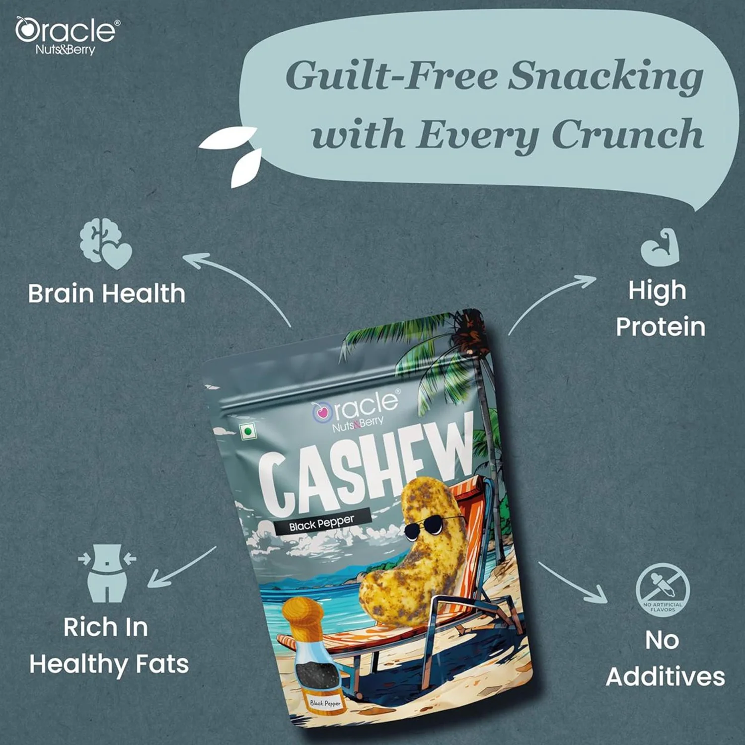 Black Pepper Cashews – Spicy Roasted Kaju Snack 200g for Gourmet Indulgence - Image 3