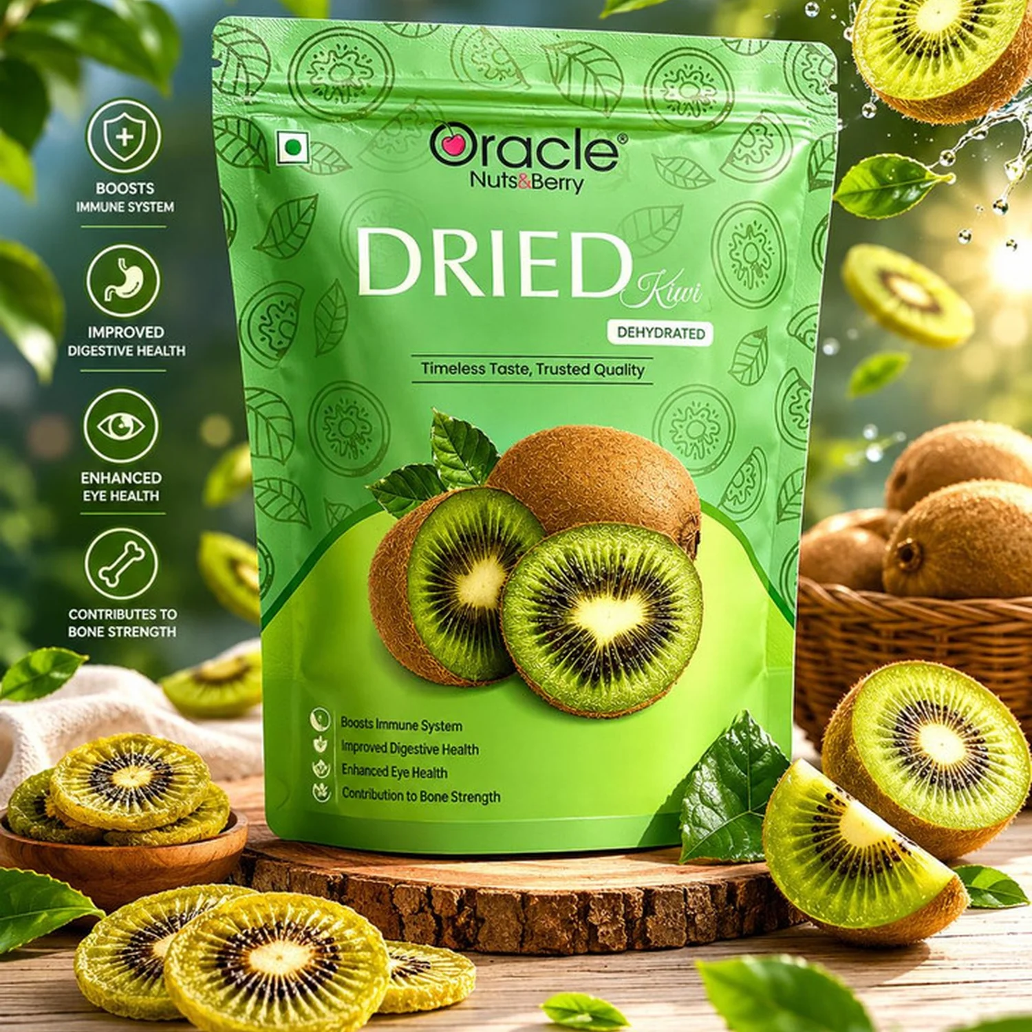 Dried Kiwi Slices – Tangy & Healthy Dehydrated Fruit Snack - Image 2