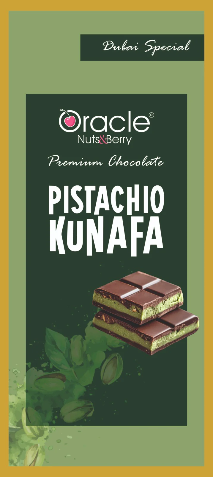 Pistachio Kunafa Chocolate Bar – Dubai-Style Crunchy Delight - Image 5
