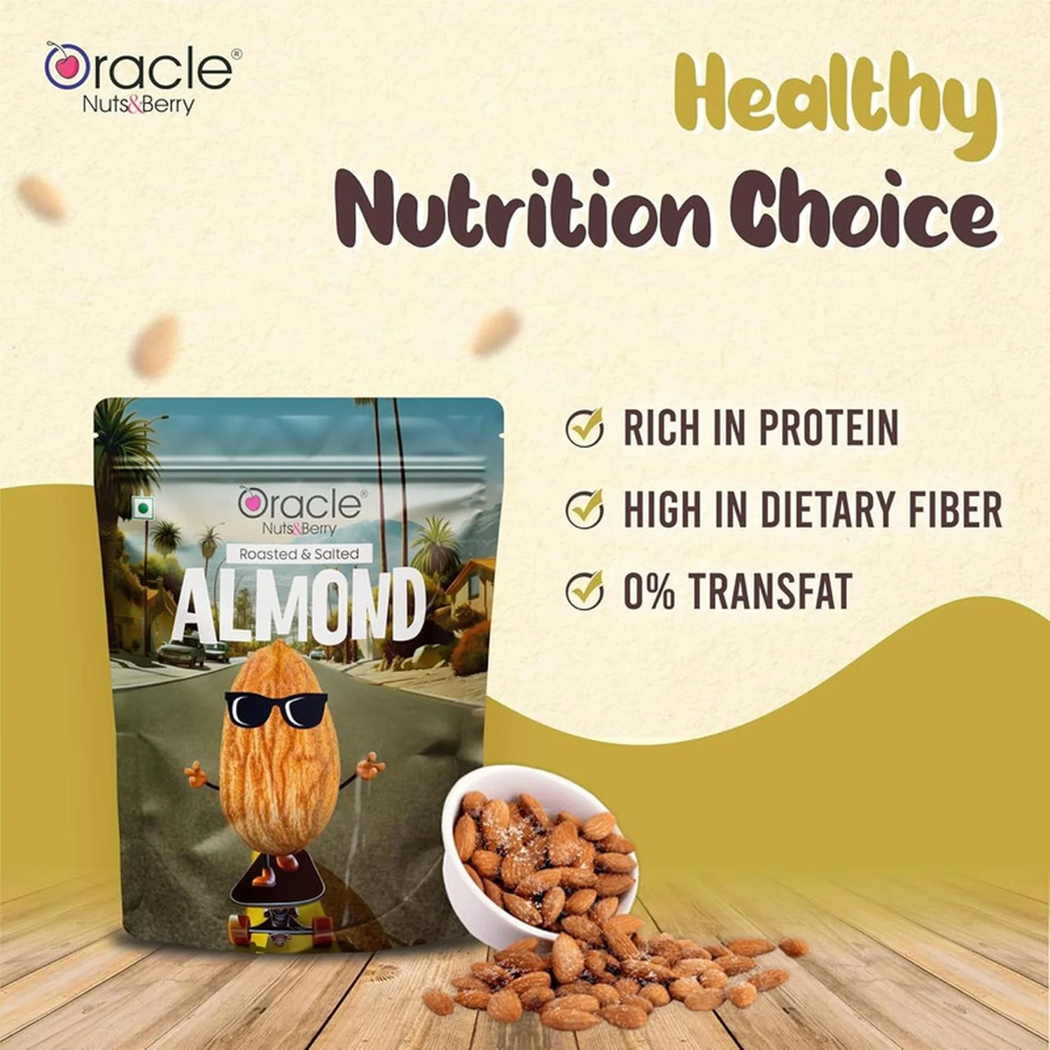 Almonds – Healthy Crunchy Snack with Rich Protein & Fiber - Image 2