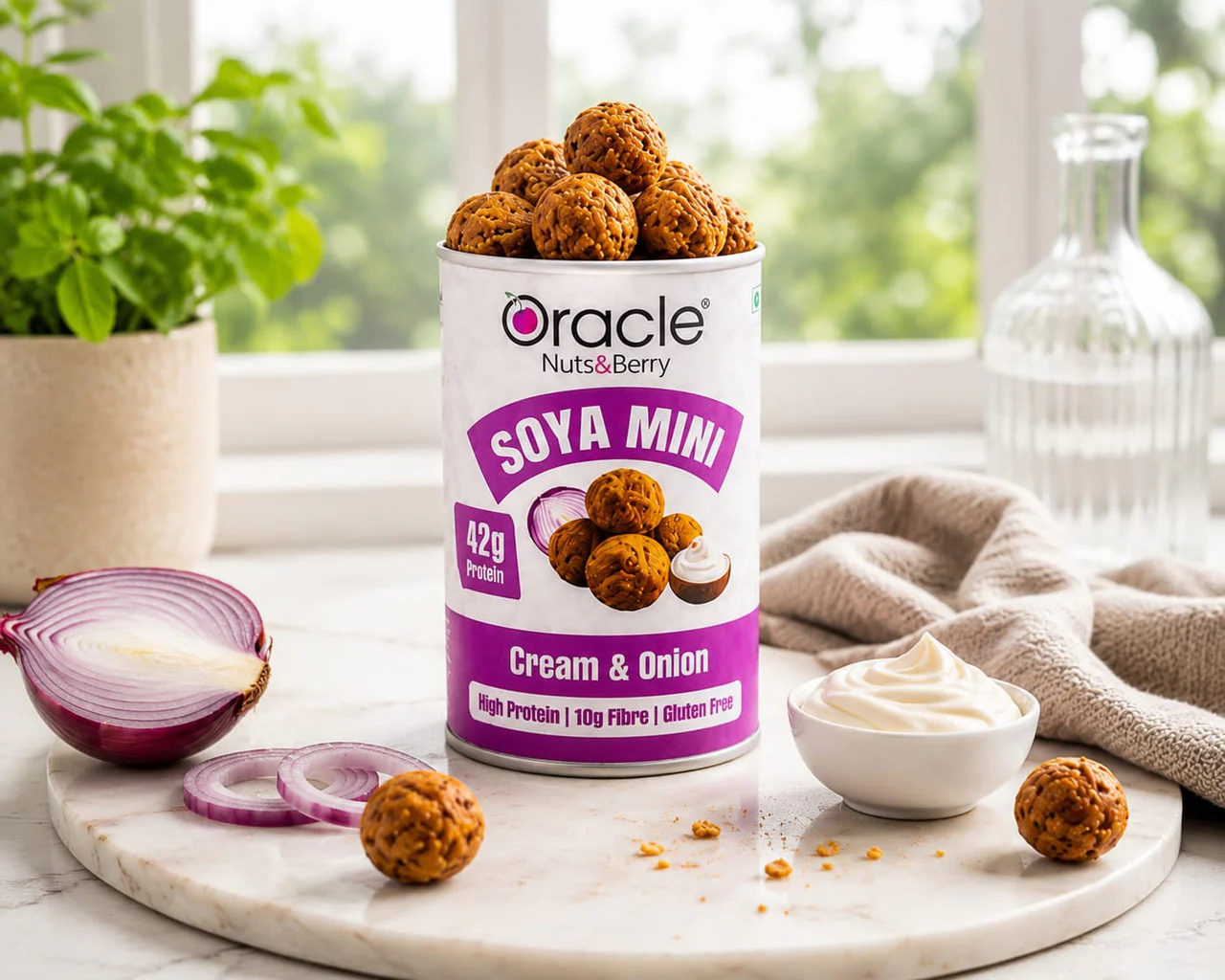 Soya Mini Cream & Onion – High-Protein Crispy Snack for Anytime - Image 2