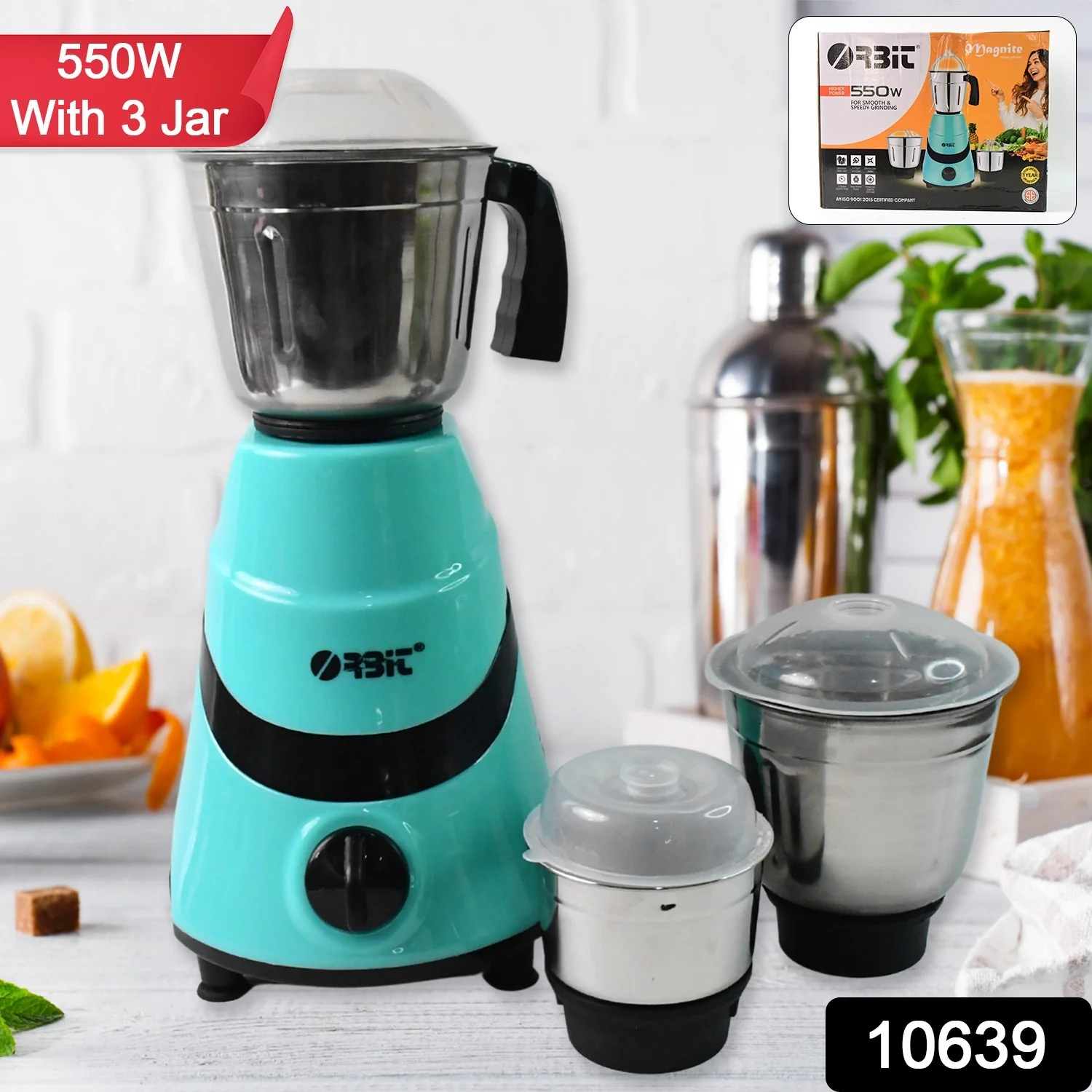 Mixer Grinder 550W with 3 Stainless Steel Jars – Powerful & Durable - Image 2