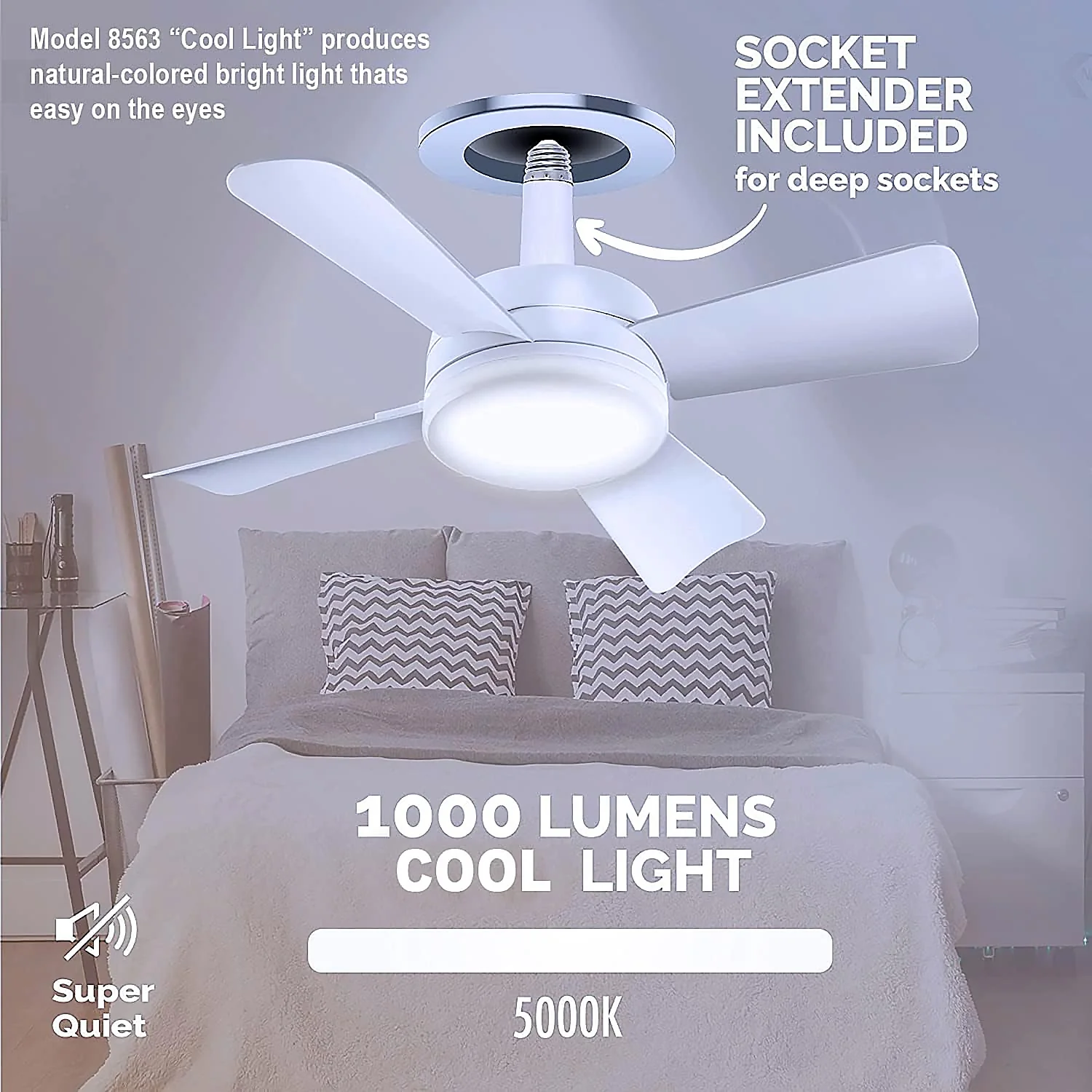 Ceiling Fan & LED Light – Space-Saving Cooling & Bright Illumination - Image 5