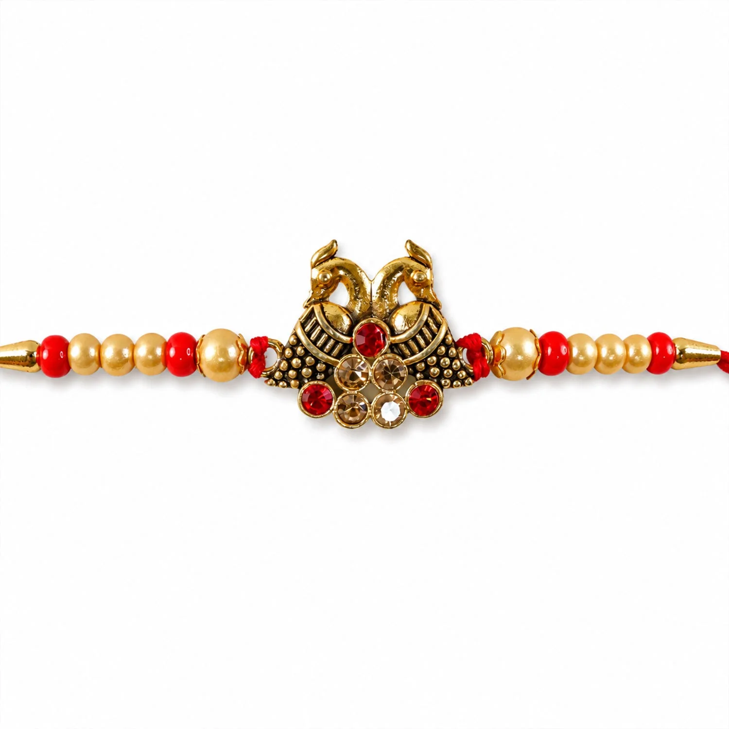 Ornate Stylish Motif Premium Beaded Designer Rakhi for Brother - Image 5