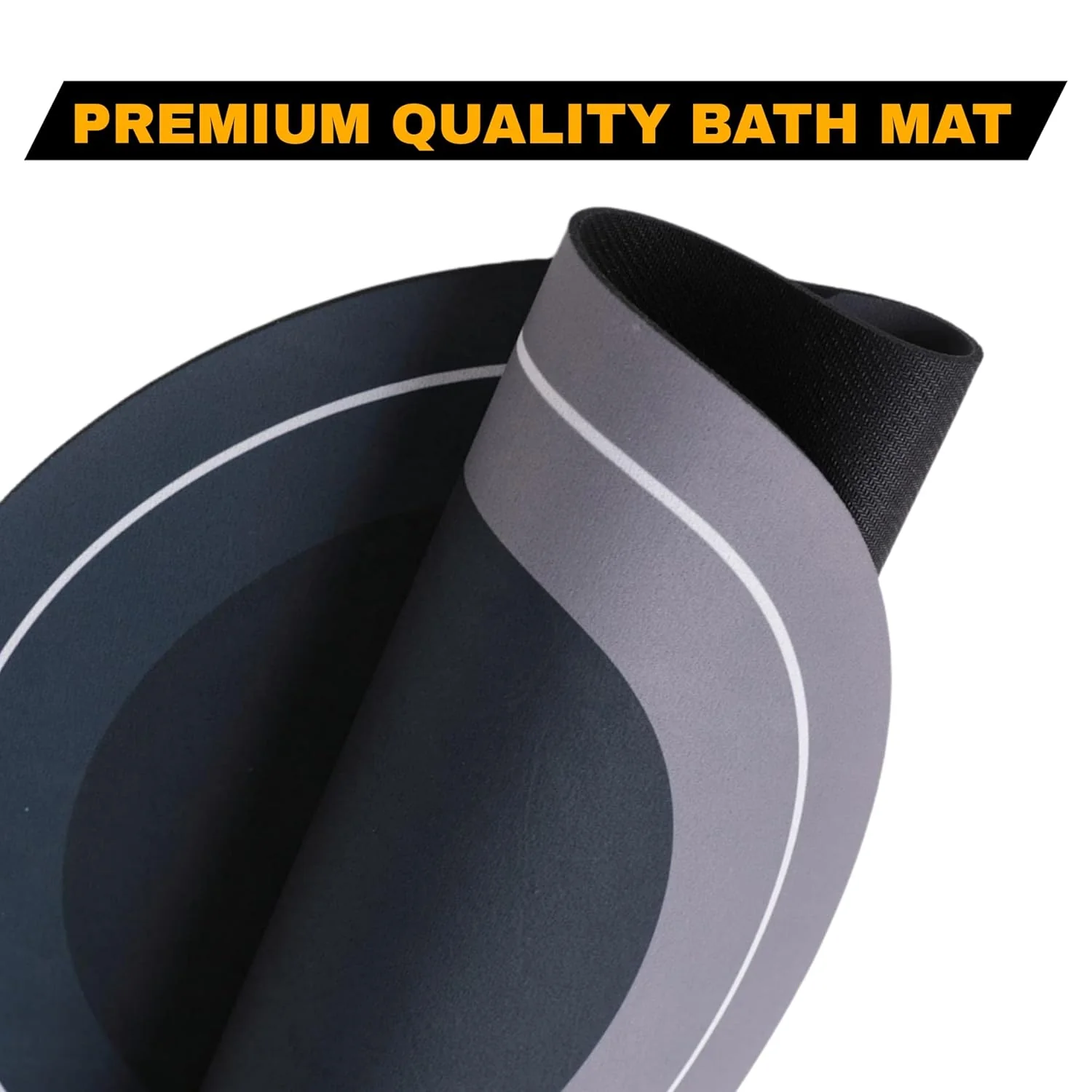 Non-Slip Oval Bath Mat – Super Absorbent Soft Velvet Surface - Image 4