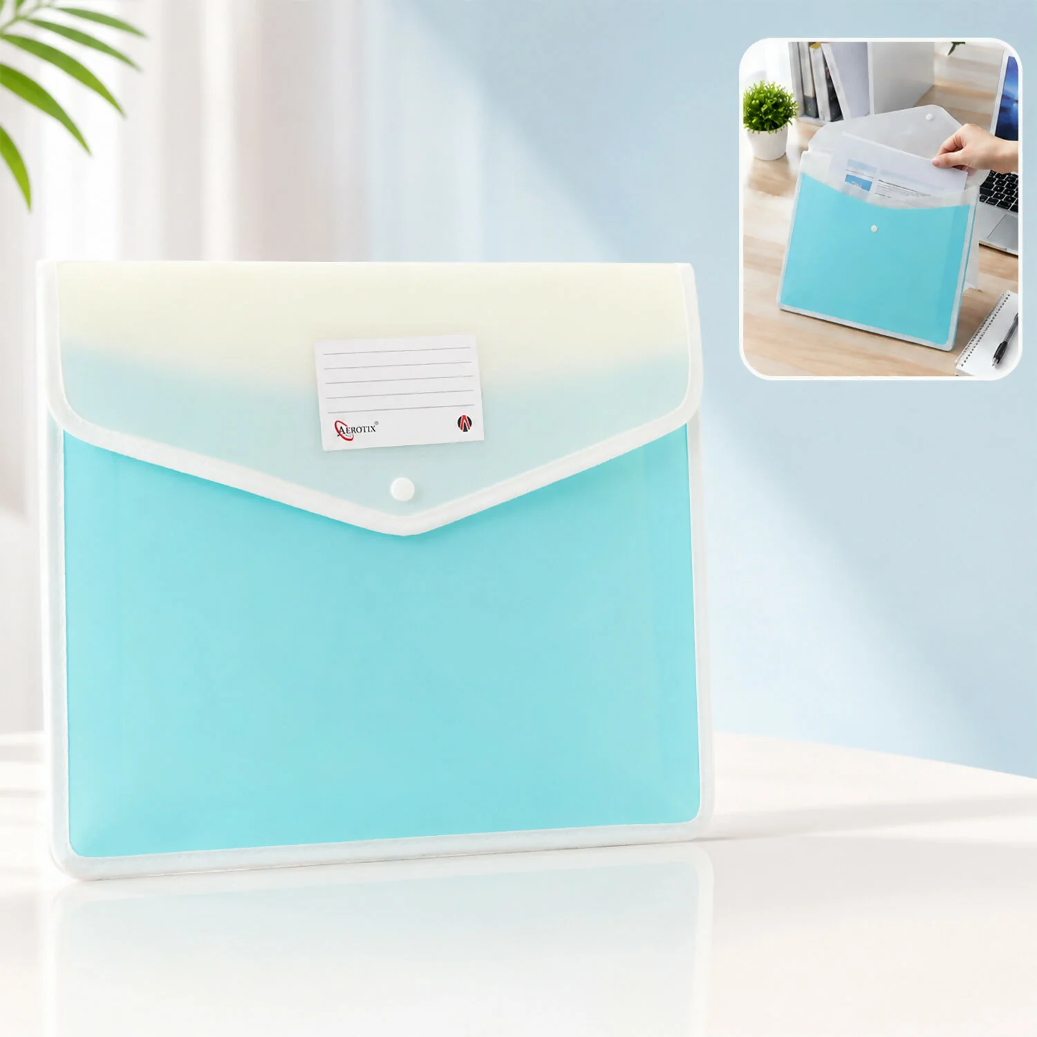 Pastel A4 Expandable Document Folder – Stylish & Secure Storage - Image 3