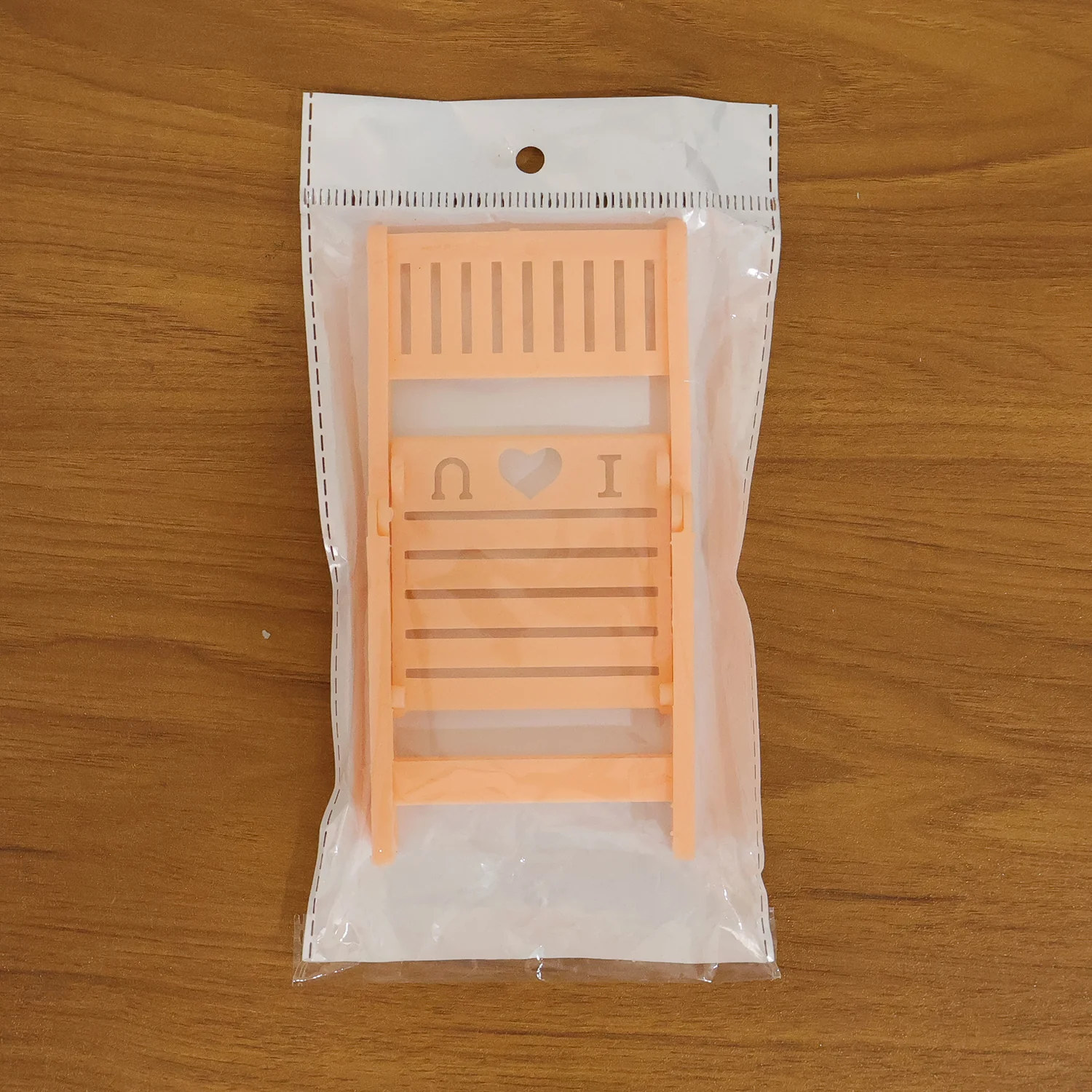 Mini Chair Mobile Stand Holder – Foldable & Portable Peach Phone Stand - Image 8